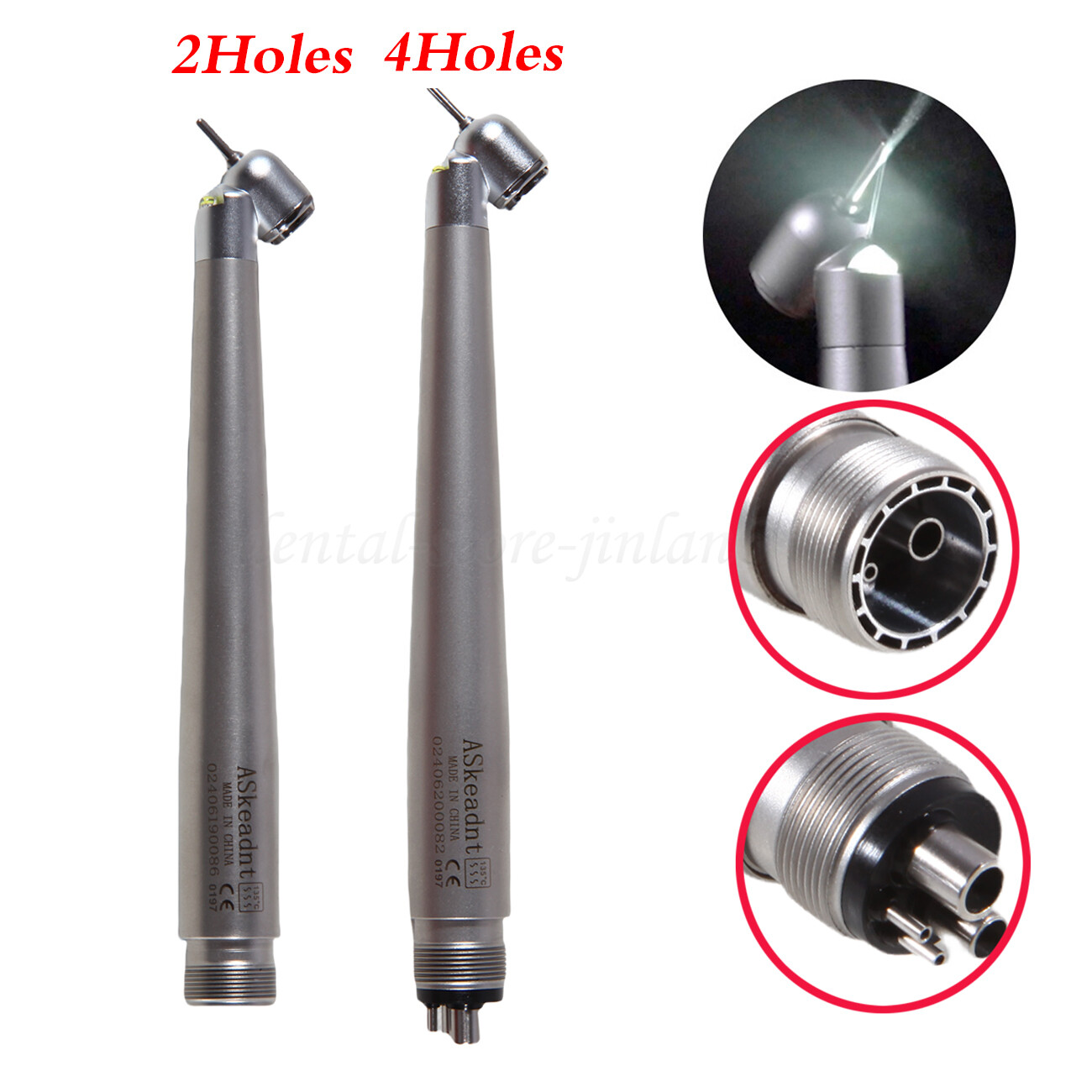 45° LED Light Dental PANA-MAX Push High Speed Handpiece Turbine 4/2H fo
