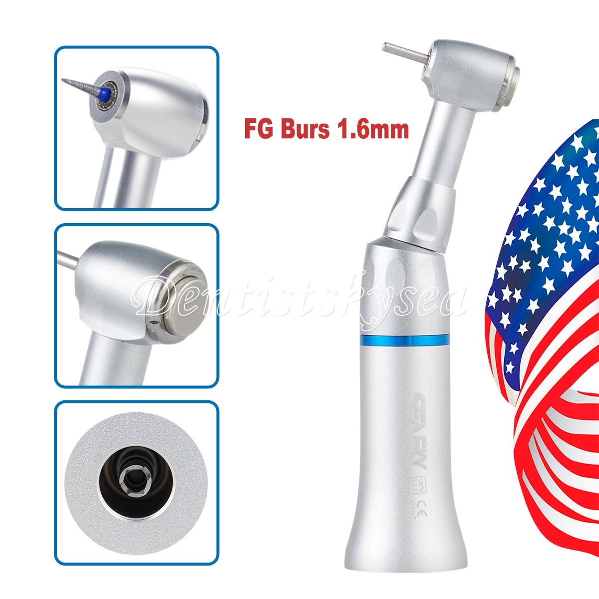 Slow Low Speed Contra Angle Handpiece / 100Pcs FG 1.60mm High Speed Burs