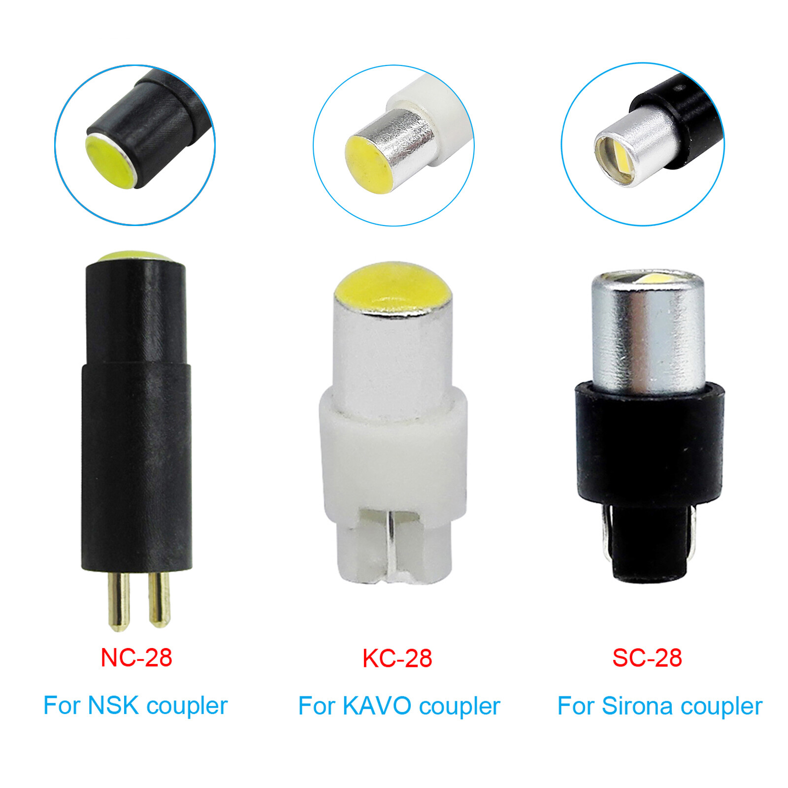 DMXDENT COXO Style Dental Fiber Optic High Speed Handpiece NSK/KAVO LED Coupling