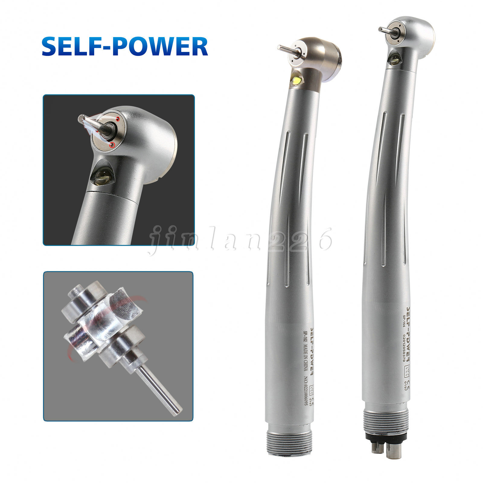 NSK Type Dental PANA Max High Speed LED Handpieces Internal Triple Spray Push CE