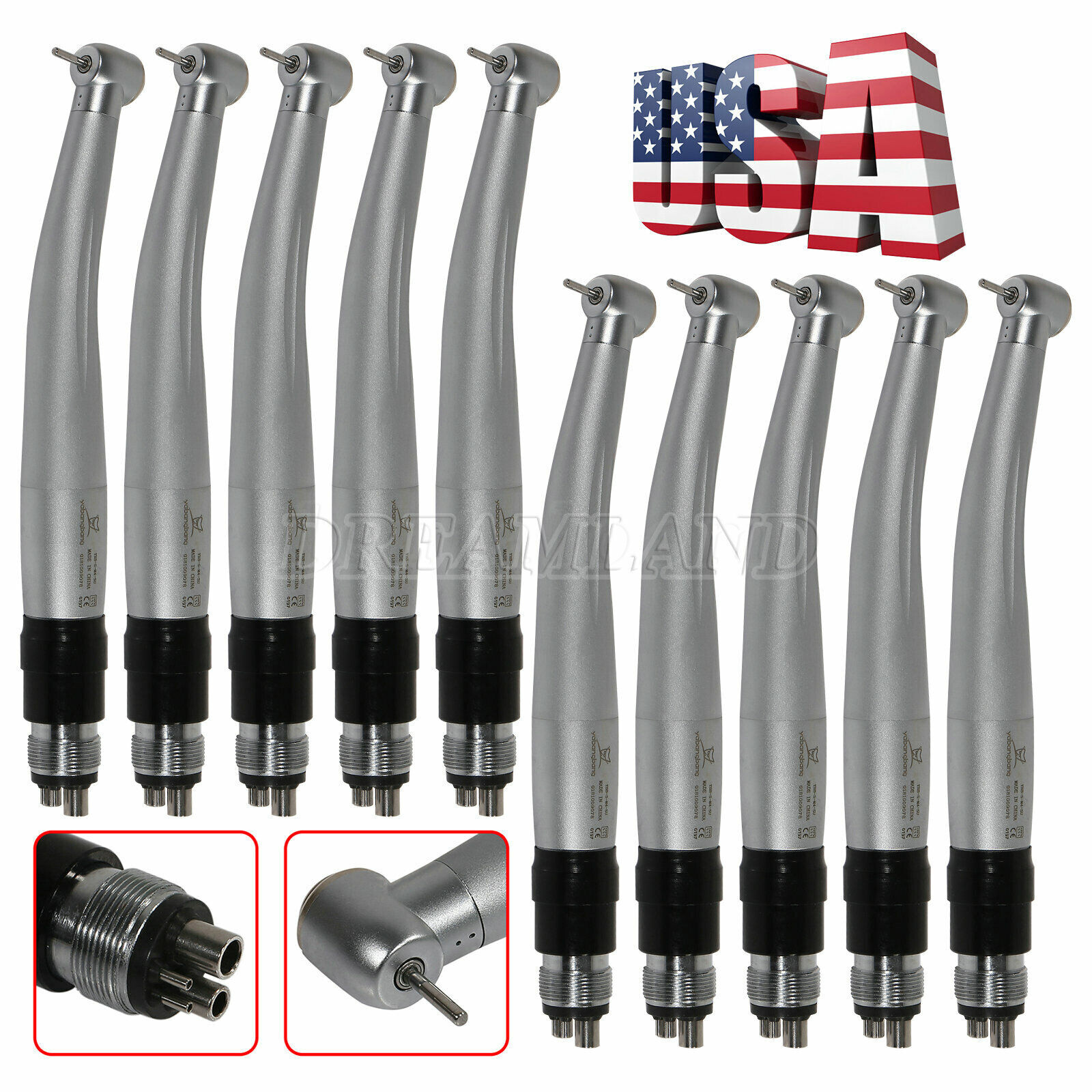50pcs Dental Turbine Diamond Burs FG For High Speed Handpiece FG1.6mm 97 types