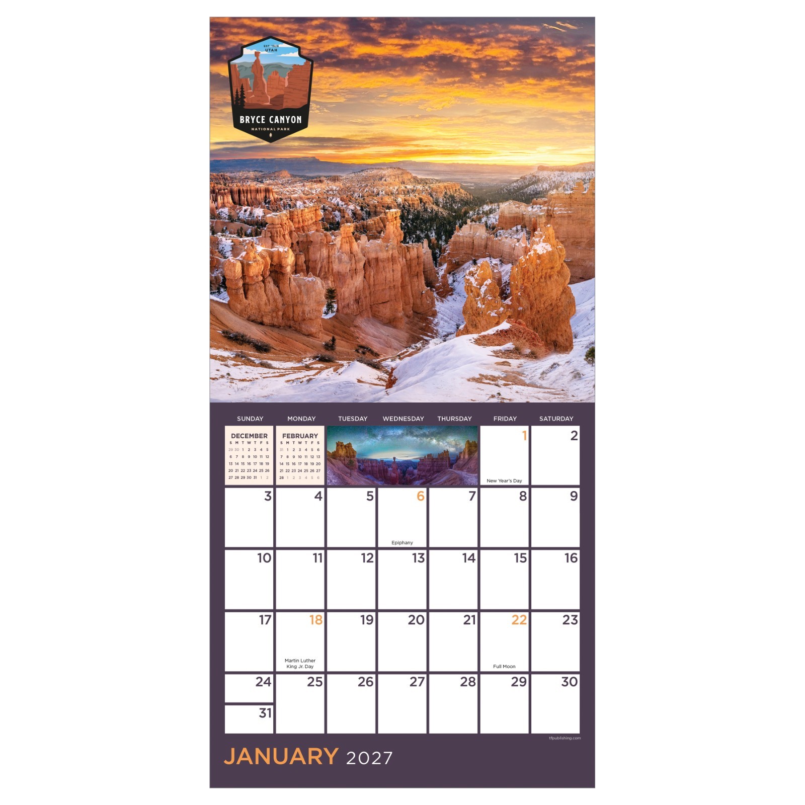2027 National Parks Mini Calendar