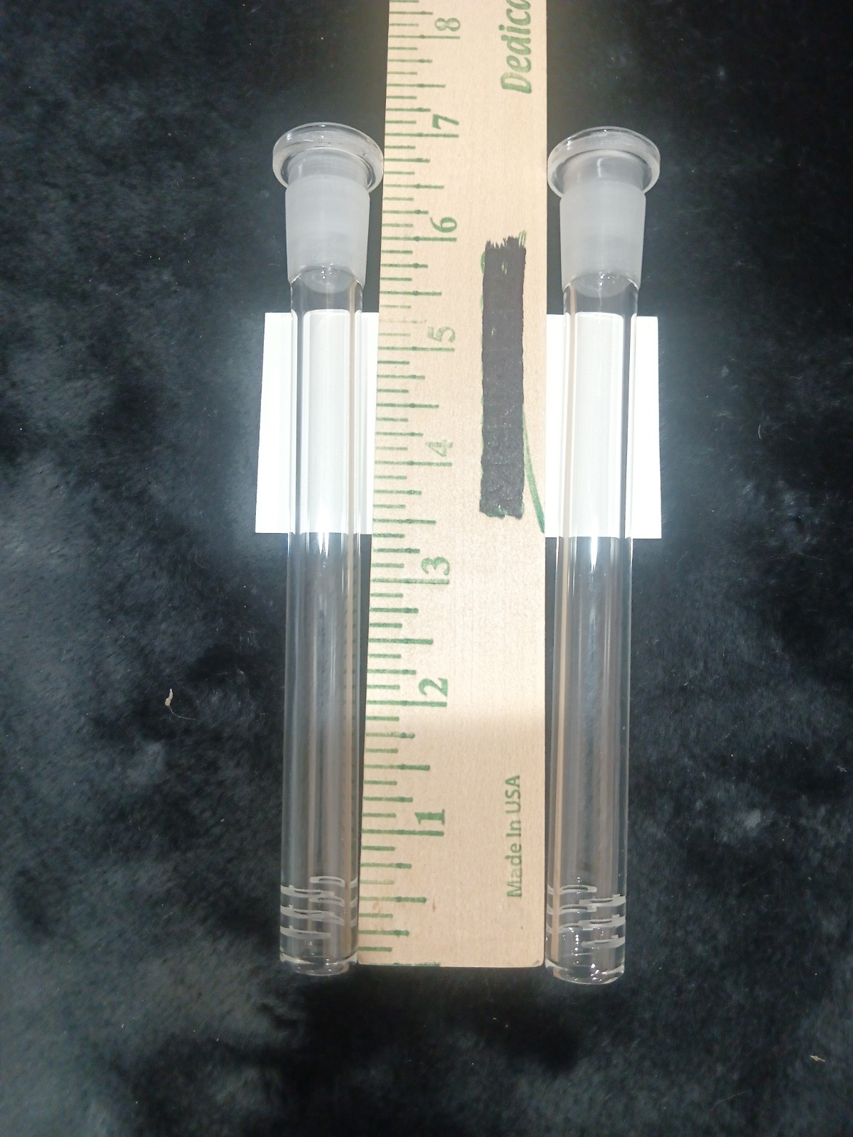2 PACK 6 Cuts Glass Water Pipe Downstem Diffuser 14MM To 18MM 5.0″ and 5.5″