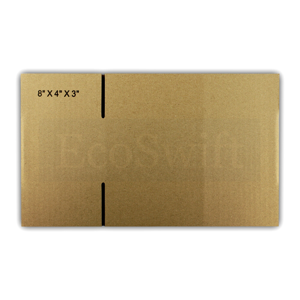 1-200 8x4x3 “EcoSwift” Cardboard Packing Mailing Shipping Corrugated Box Cartons