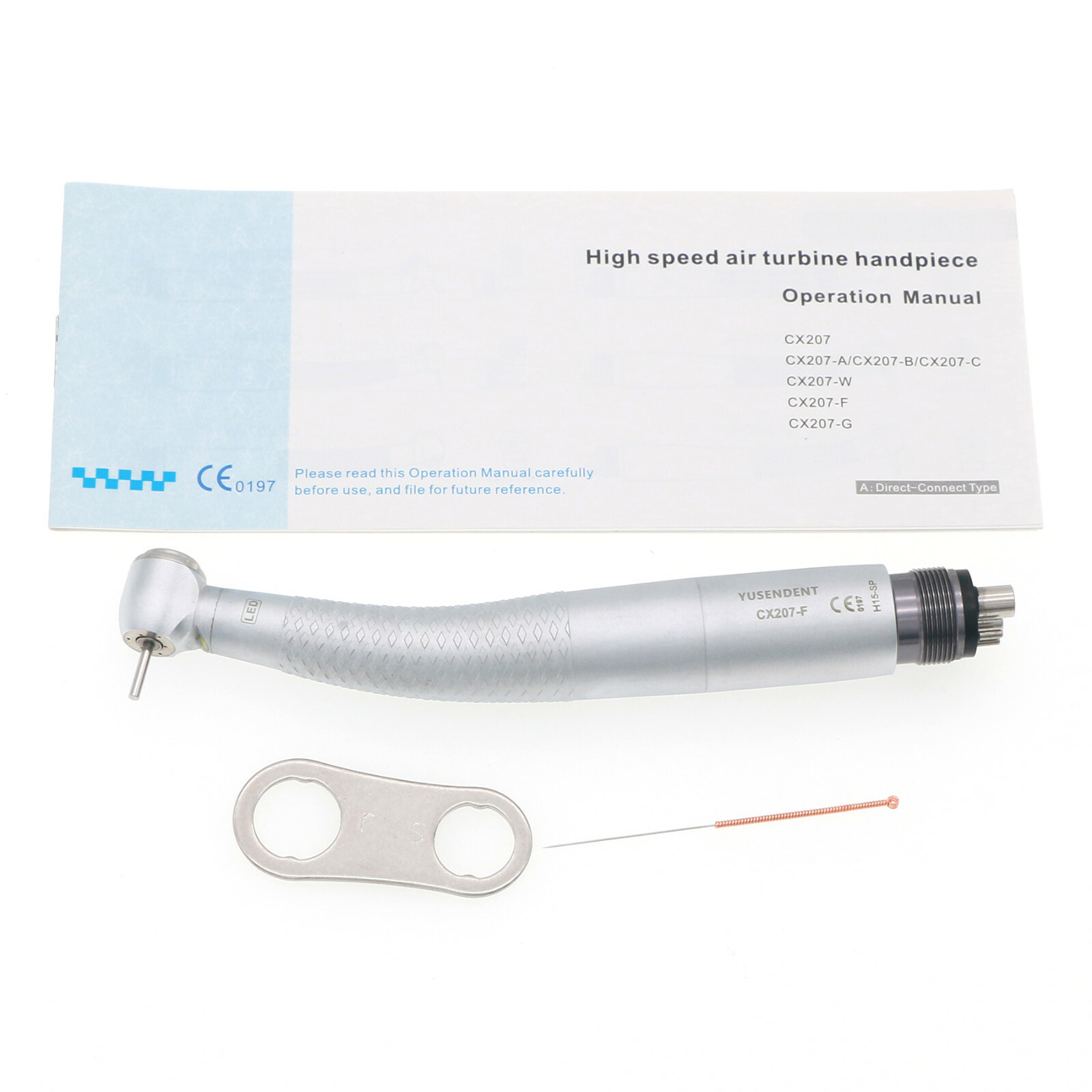 US COXO Dental High Speed Handpiece Air Turbine Self Power LED M4 4Holes Stock
