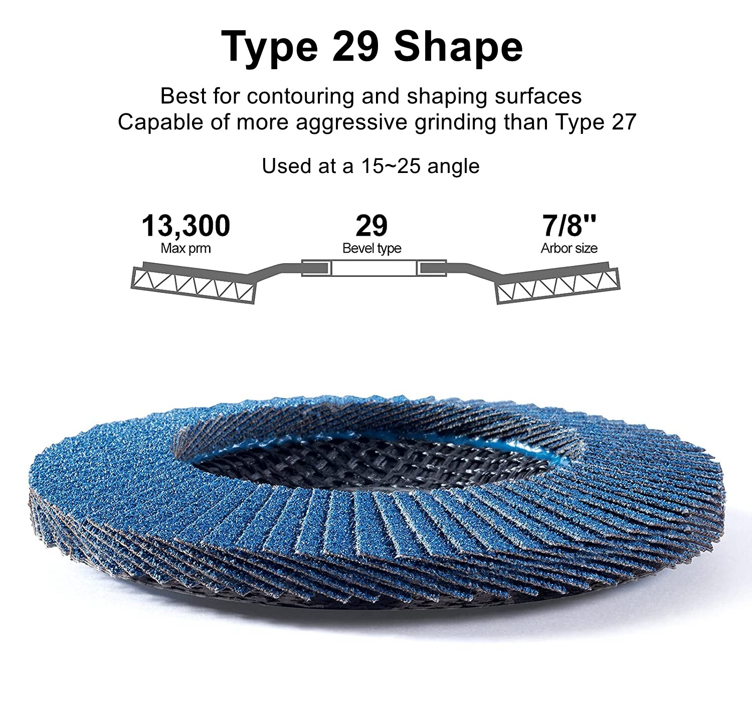 100 Pack 4.5″ 4-1/2″ Zirconia Flap Disc 40 60 80 120 Grit Sanding Grinding Wheel