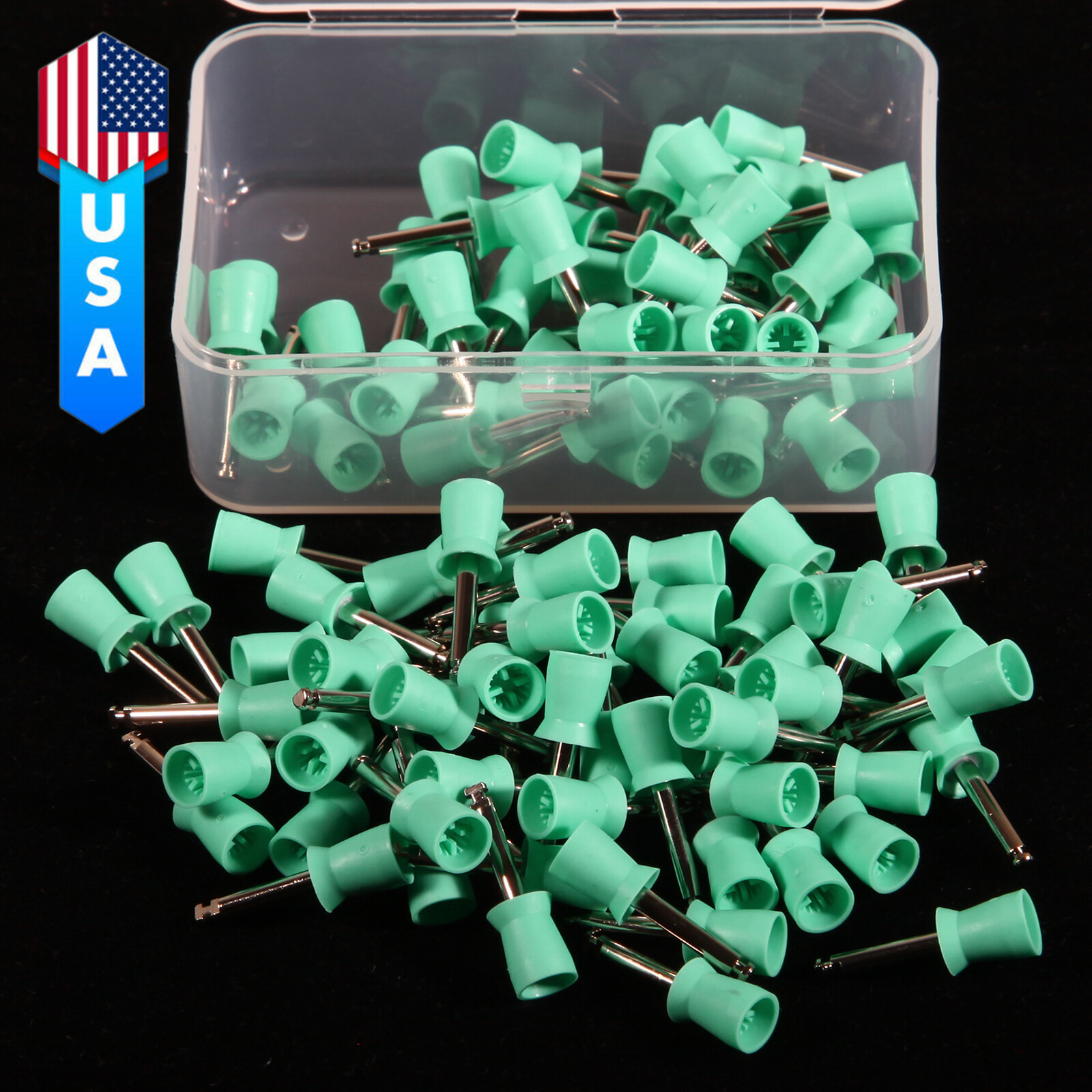 100-1000pcs Dental Rubber Polishing Prophylaxis Cups Brushes Prophy Polisher CUP