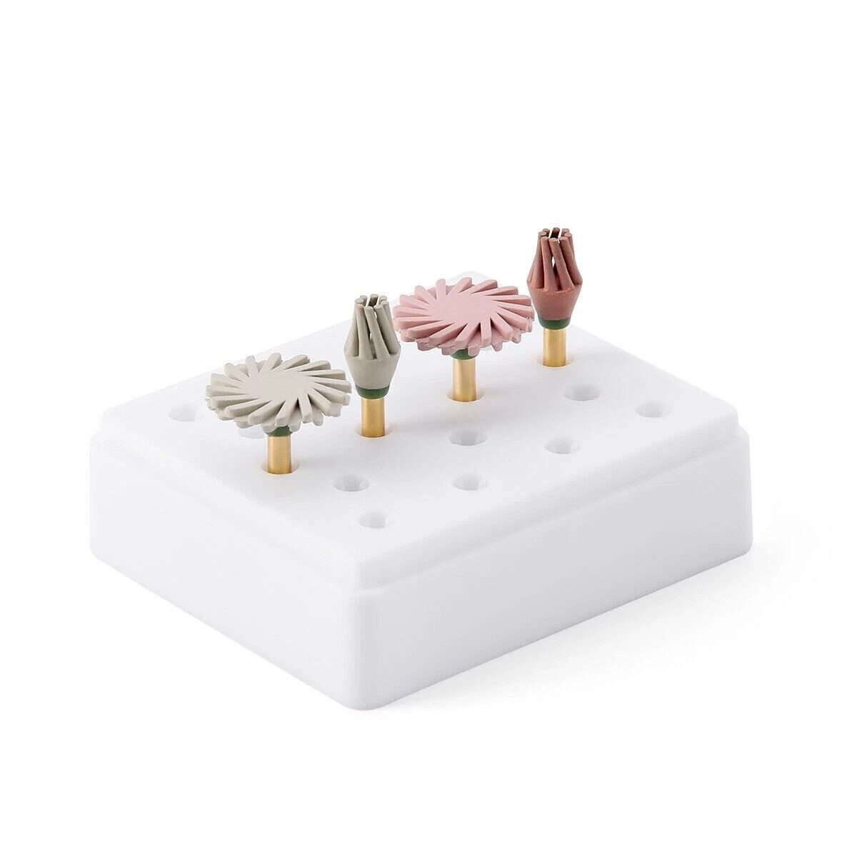 4 Pcs/Box Dental Diamond 135°C Autoclavable Composite Polishing Brush Wheels Kit