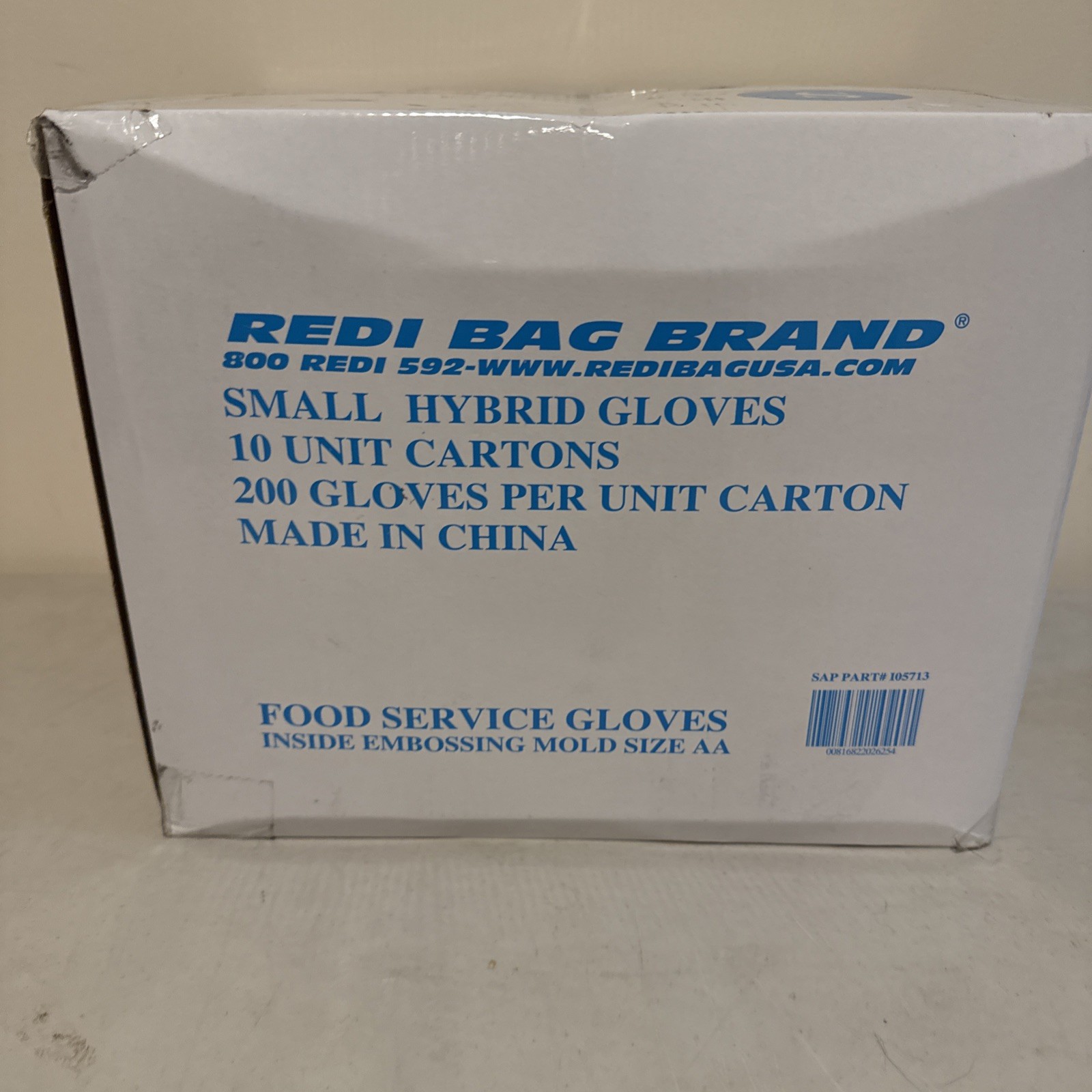 1 Case Of 10 Boxes Of Redibag 200 Sz Small Hybrid PE Gloves For Food Handling