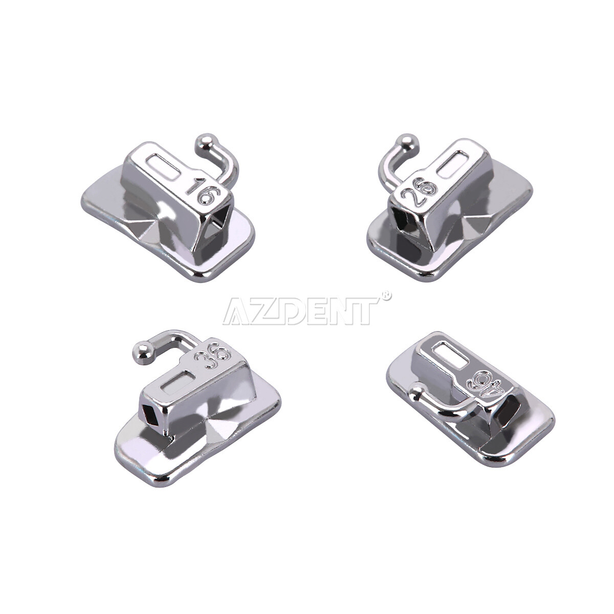 5X Brackets de Autoligado Ortodoncia Dental MBT 0.022 Ganchos 345 monobloque