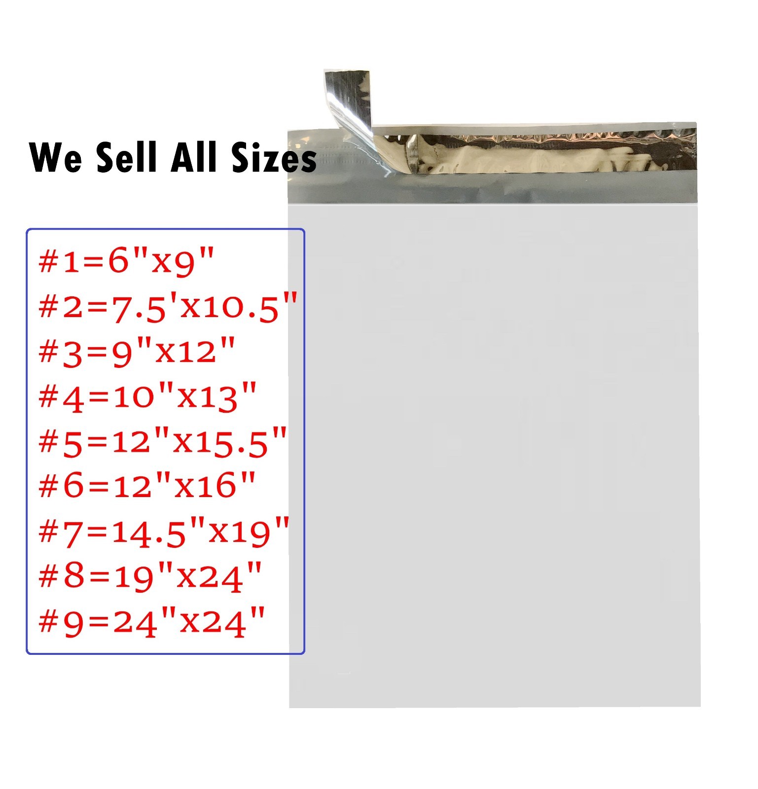 100 12×15.5 POLY MAILERS ENVELOPES SHIPPING 2 Mil SELF SEAL BAGS 12 x 15.5