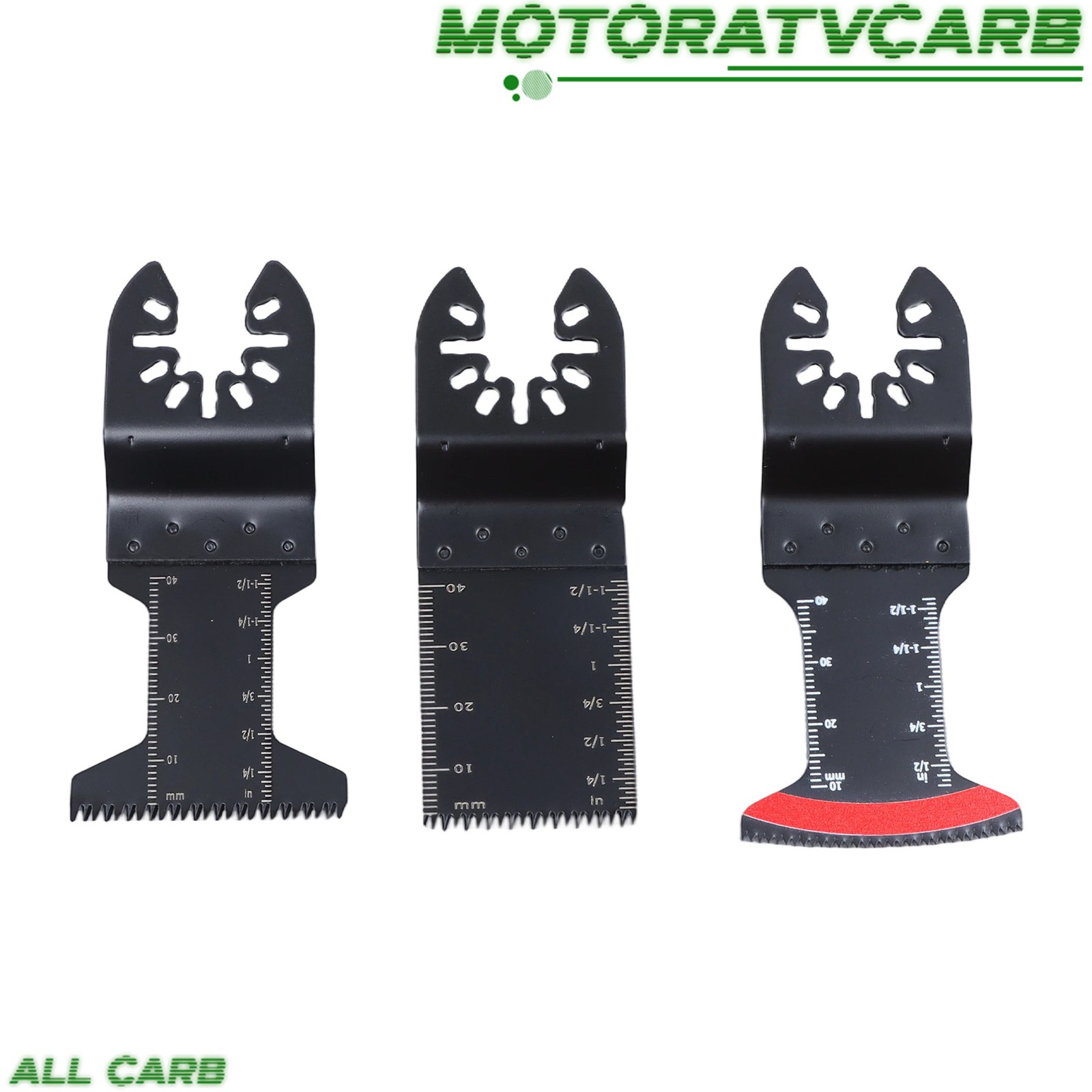 ALL-CARB Upgarded 25Pcs Multi Tool Blades Set Includes 5 Types Saw Blades Black