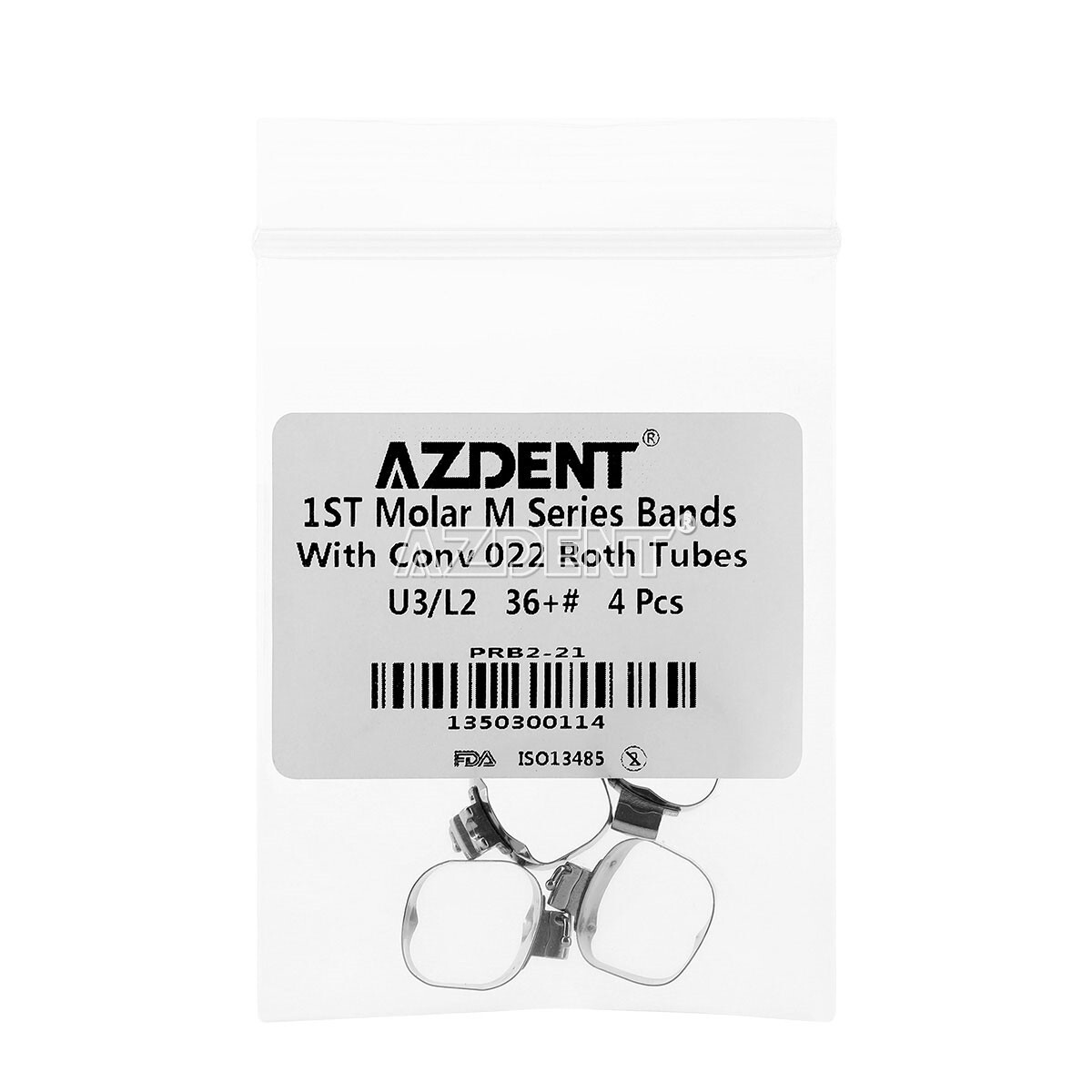 Dental Orthodontic Buccal Tube Bands Roth 022 Convertible U/3 L/2 For 1st Molar