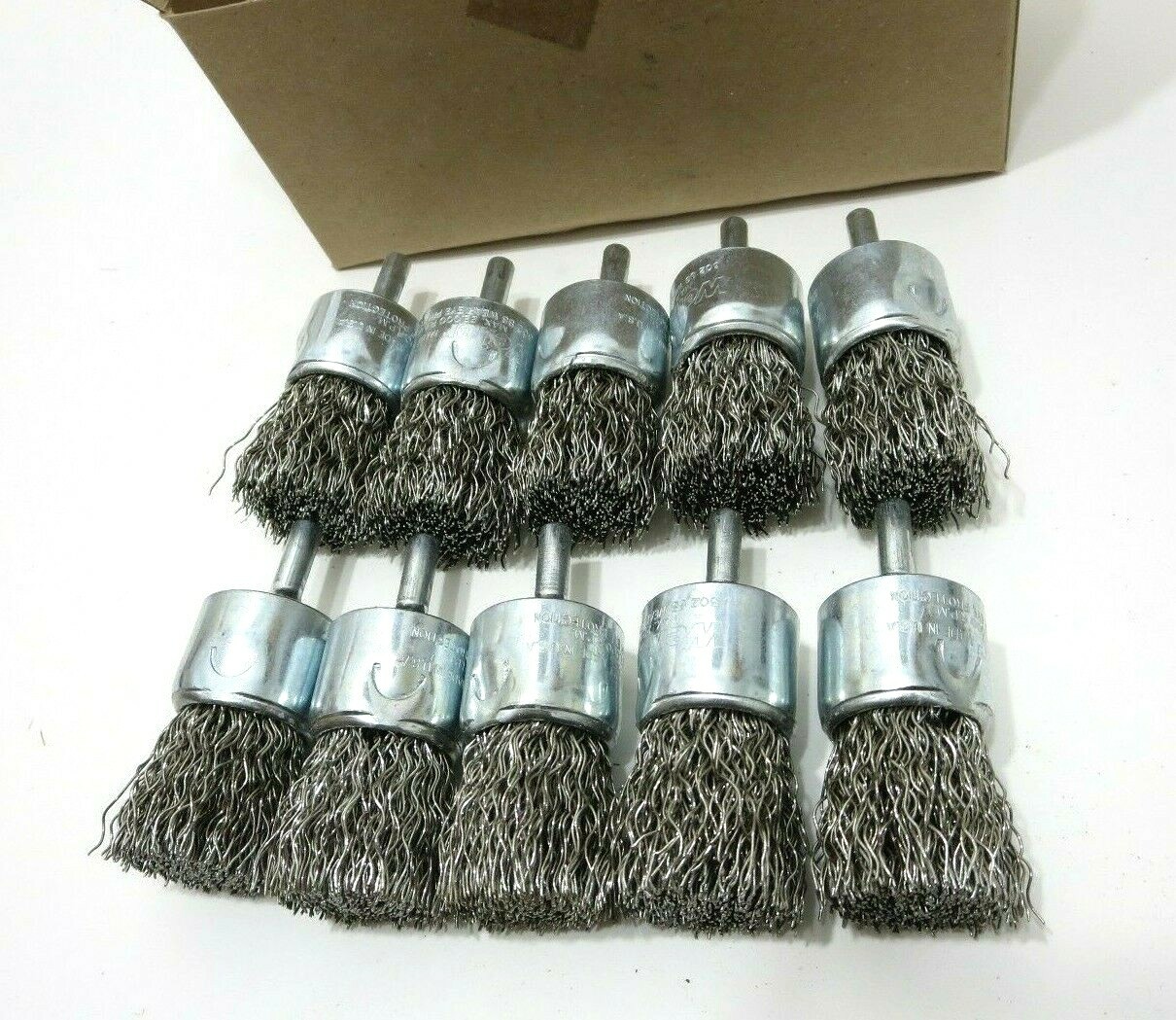 WEILER 10024 1″ .020 Stainless Crimped Wire End Brush BOX OF 10 – Made in USA