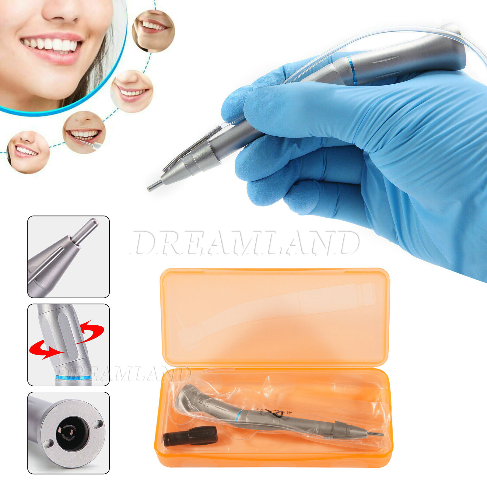 Dental 20 Degree Straight 1:1 Direct Drive Surgical Operation Contra Angle uk