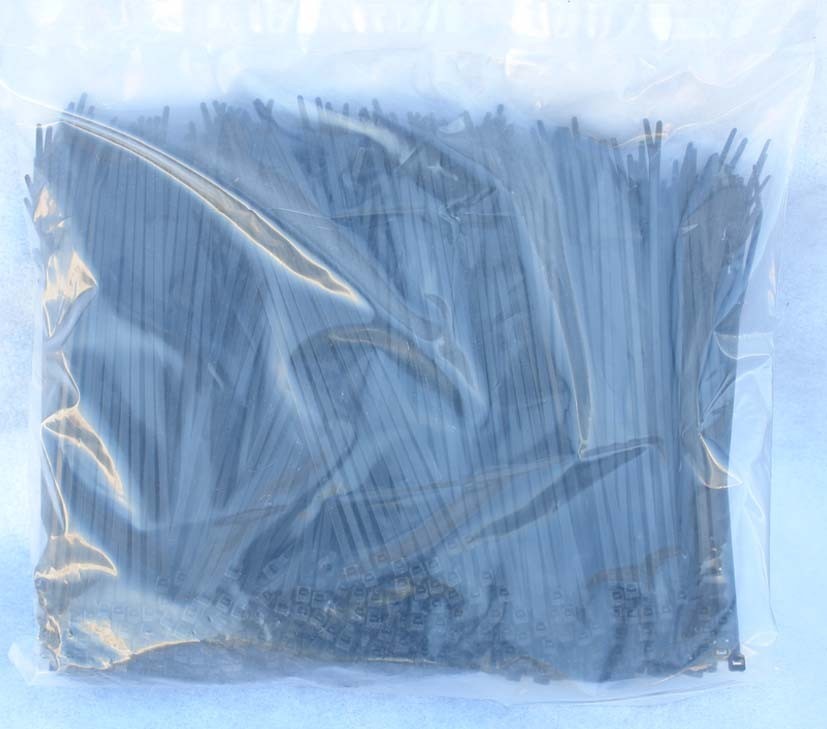 1000 PCS 11″ Black Zip Cable Wire Tie 120 Lbs Zip Nylon Secure Fasten Assembly
