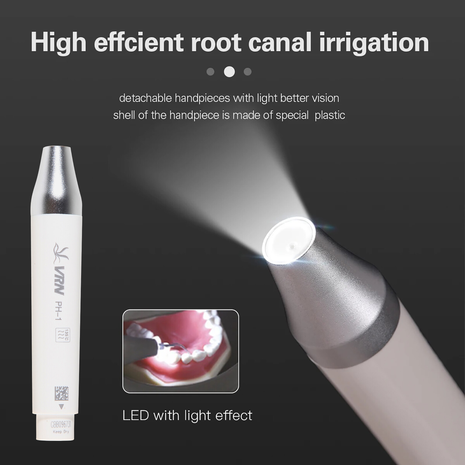 Dental Ultrasonic Piezo Scaler With LED Handpiece VRN Auto Water Supply UPS