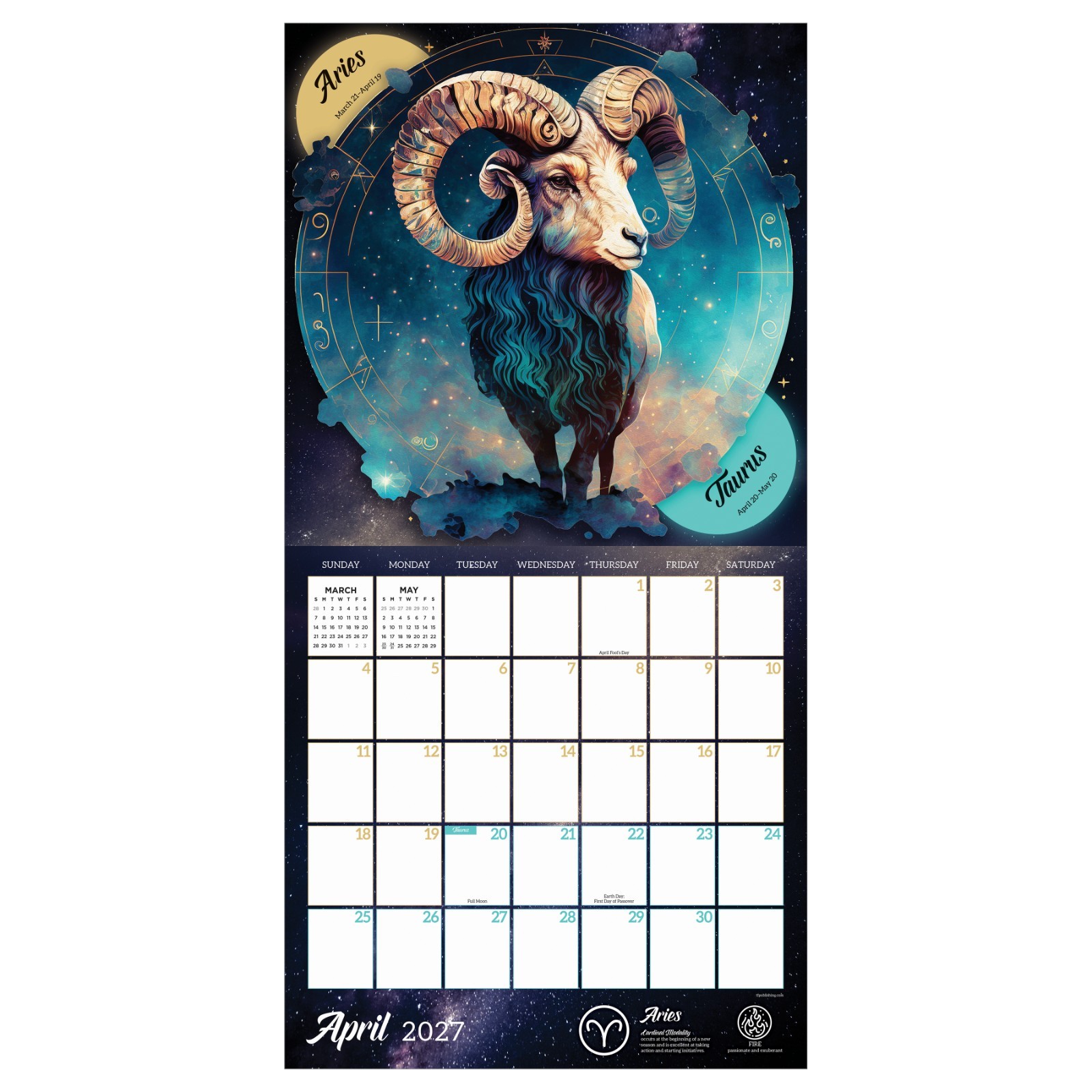 2027 Astrology Wall Calendar