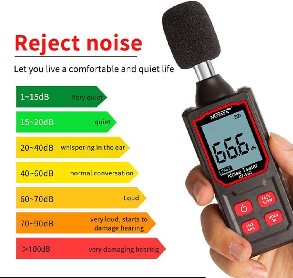 Portable digital sound meter professional precise decibel tester 30-130dB
