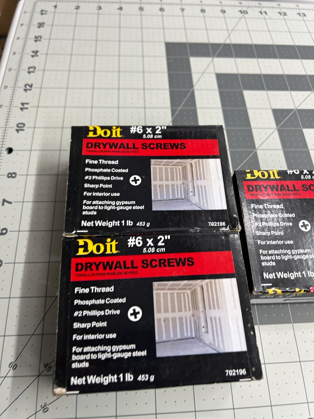 NOS 3-pounds LB Do It Best #6 x 2″ Fine Thread Phillips Head Drywall Screws
