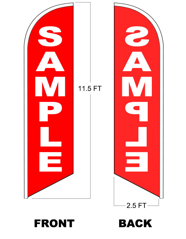YES WE ARE OPEN – Windless Swooper Flag Feather 2.5×11.5′ Banner Sign – rf