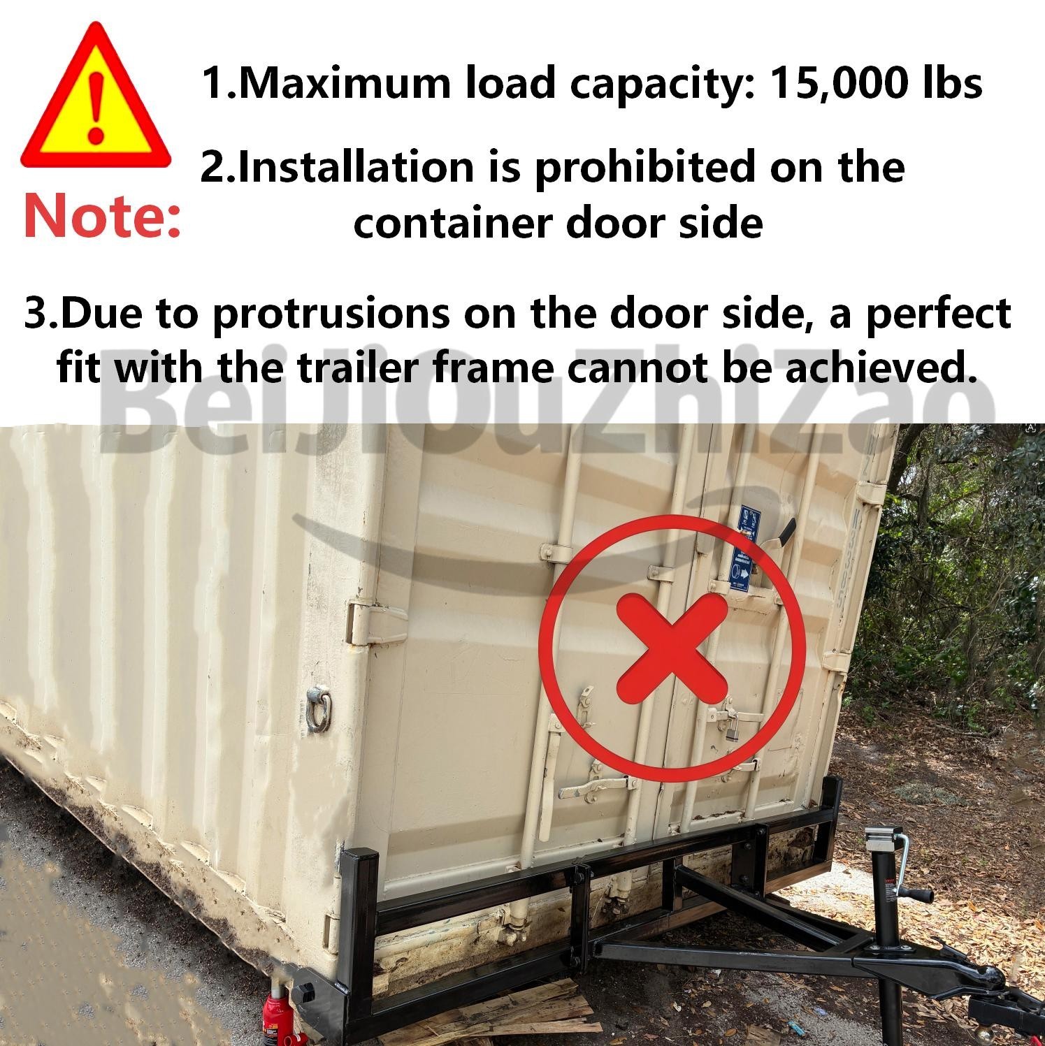 Shipping Container Heavy Steel Tow Bar Kit Fits 20ft 40ft ISO Tow Pickup Truck