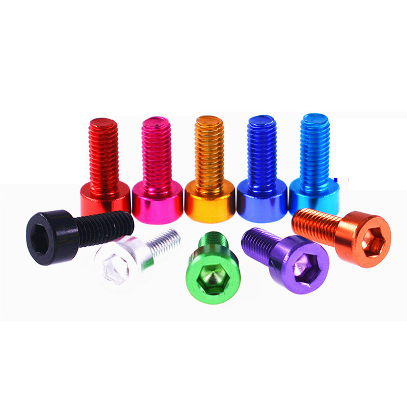M6 Aluminum Alloy Allen Hex Socket Cap Head Screws Bolts Thread Length 8mm- 40mm