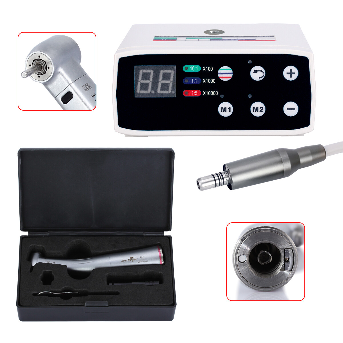 AZDENT Dental Brushless LED Electric Micro Motor/1:5 Increasing LED Handpiece