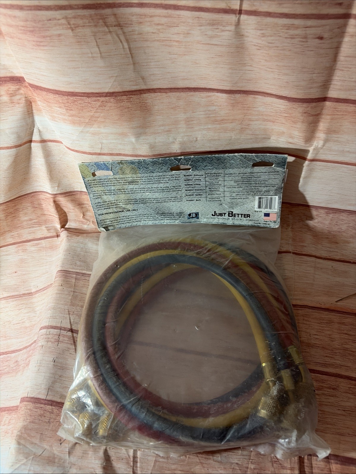 JB INDUSTRIES Secure Seal Refrigerant Charging Hose Set CCLe-72