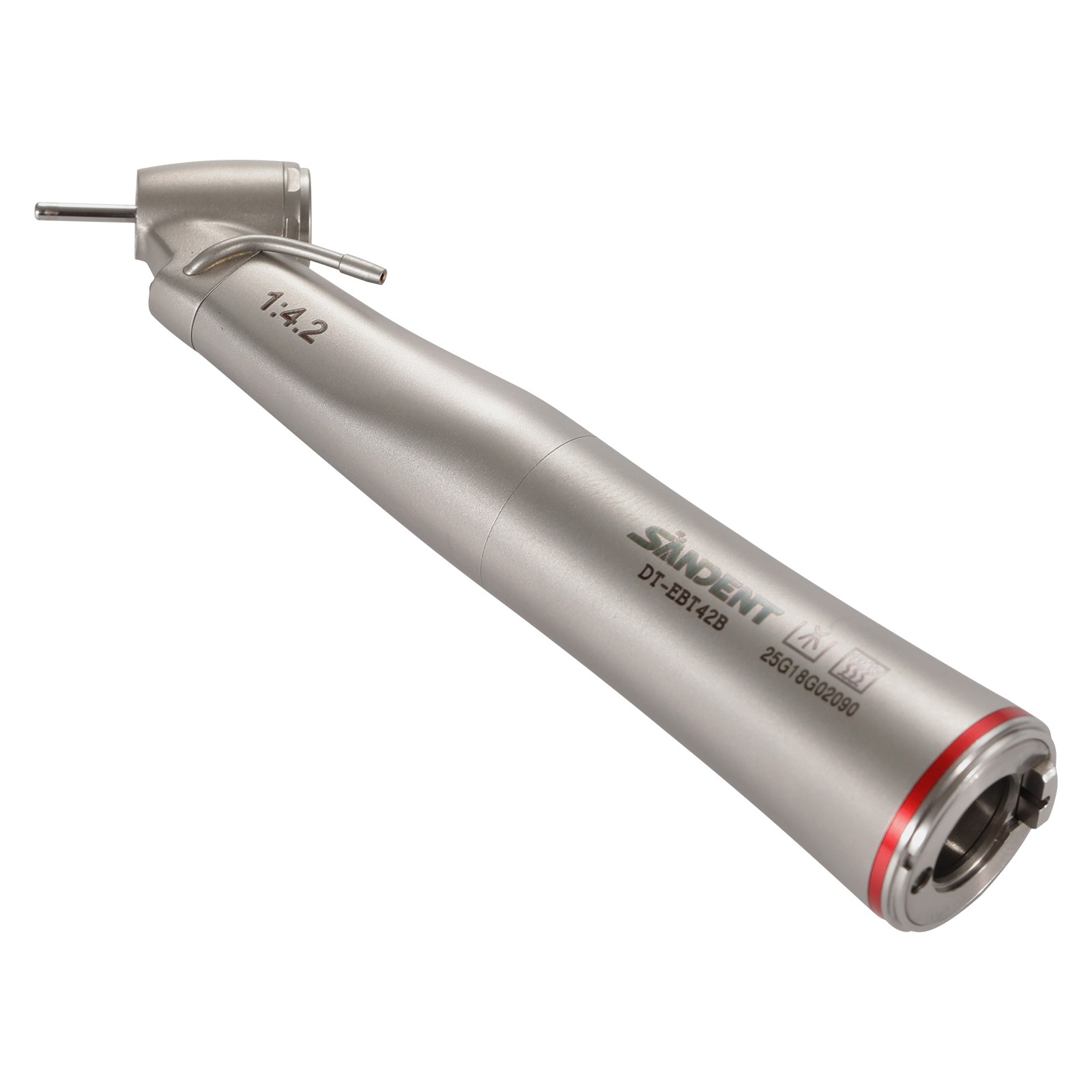 Dental Optic Fiber LED 1:4.2 Increasing Handpiece 45°Angle Head External Channel