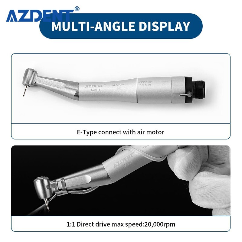 Joydental Dental Low Slow Speed Handpiece Contra Angle Straight Air Motor 2 Hole
