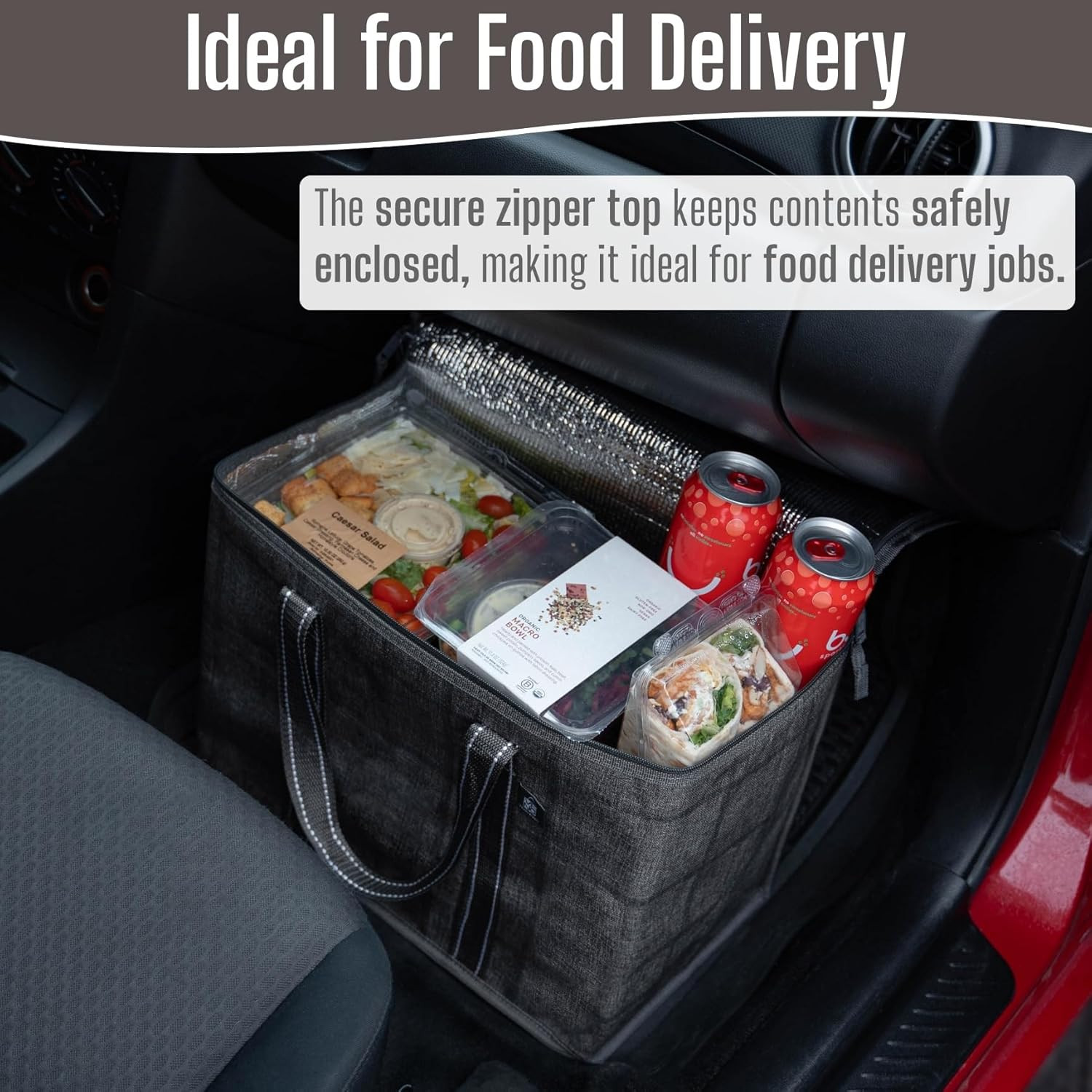 VENO 2 Pack Cooler Bag and Insulated Grocery Bags for Food Delivery, Collapsible