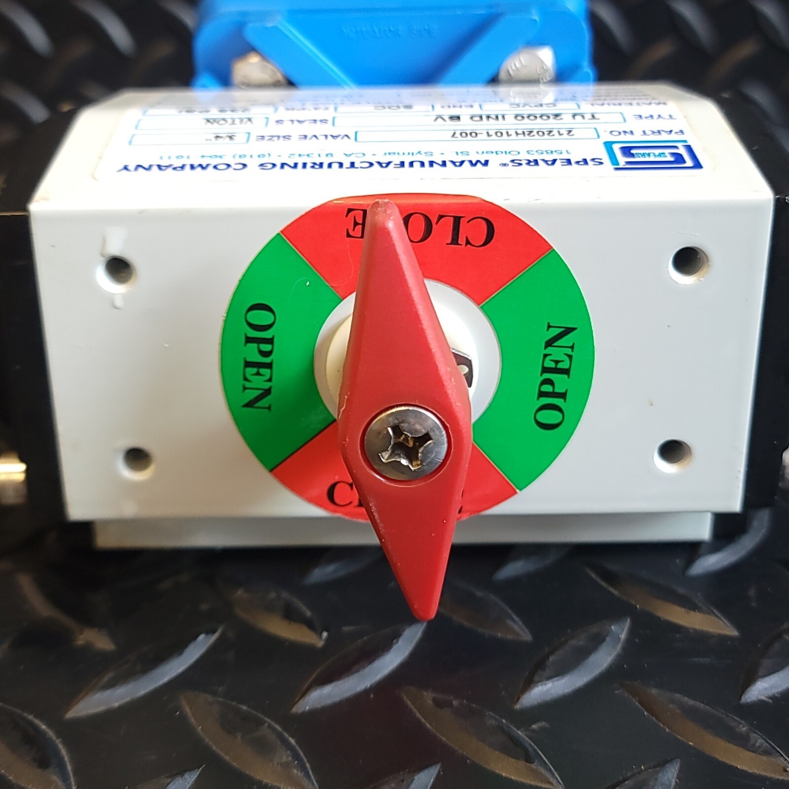 Spears – 21202H101-007 – True Union 2000 Premium Actuated Ball Valve – CPVC Body