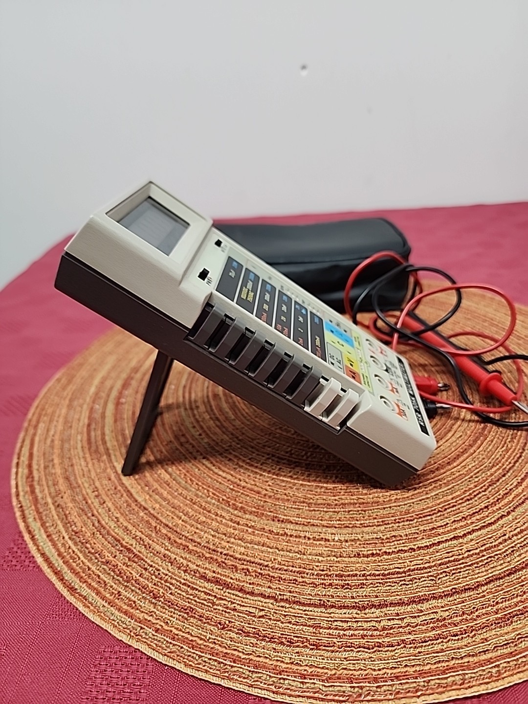 RSR 705K Digital Multimeter W Case & Test Leads 1987 Made In Taiwan Working