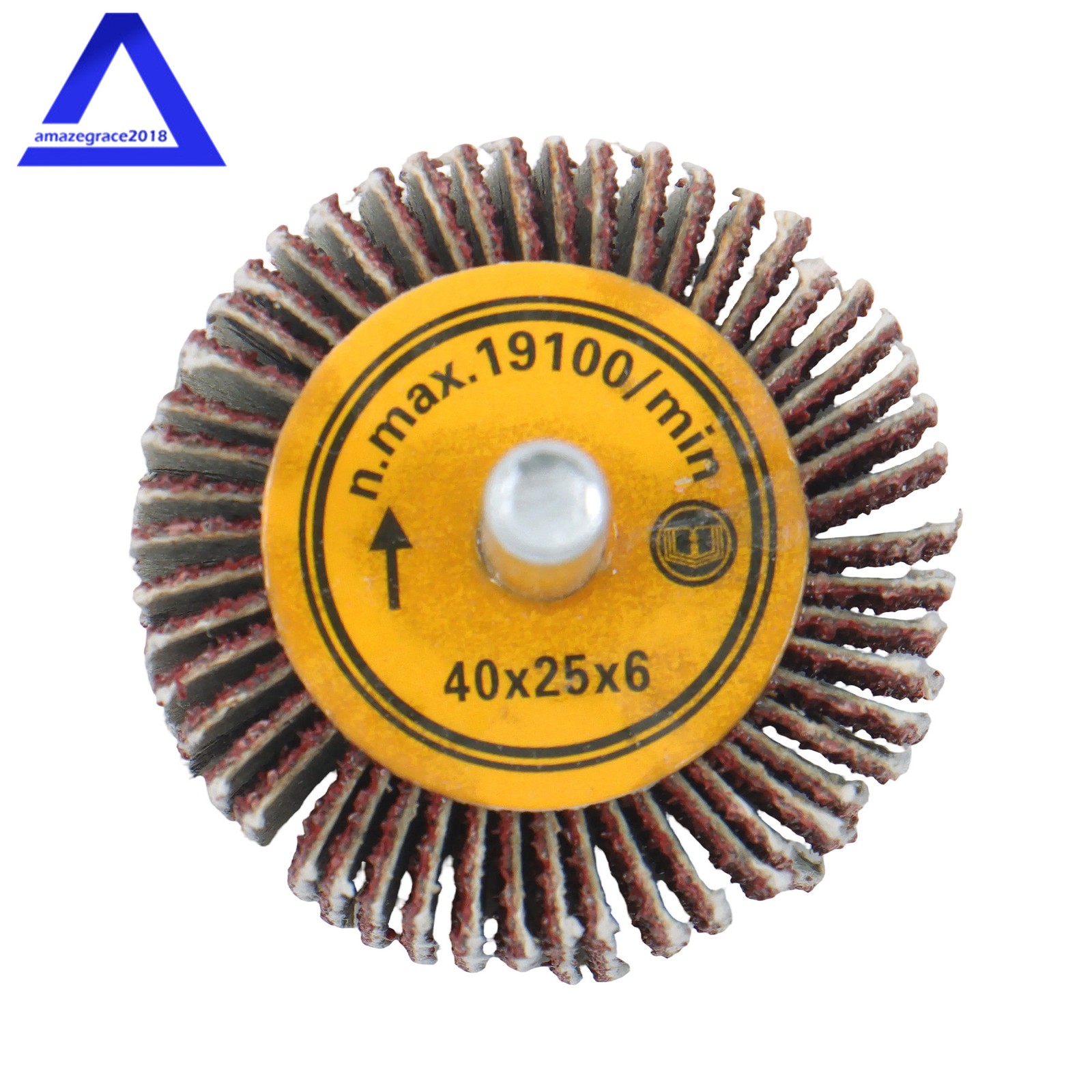 Aluminum Oxide Shank Mounted Flap Wheels, 1-1/2″ × 1″ × 1/4″, 60 Grit (5 Pack)