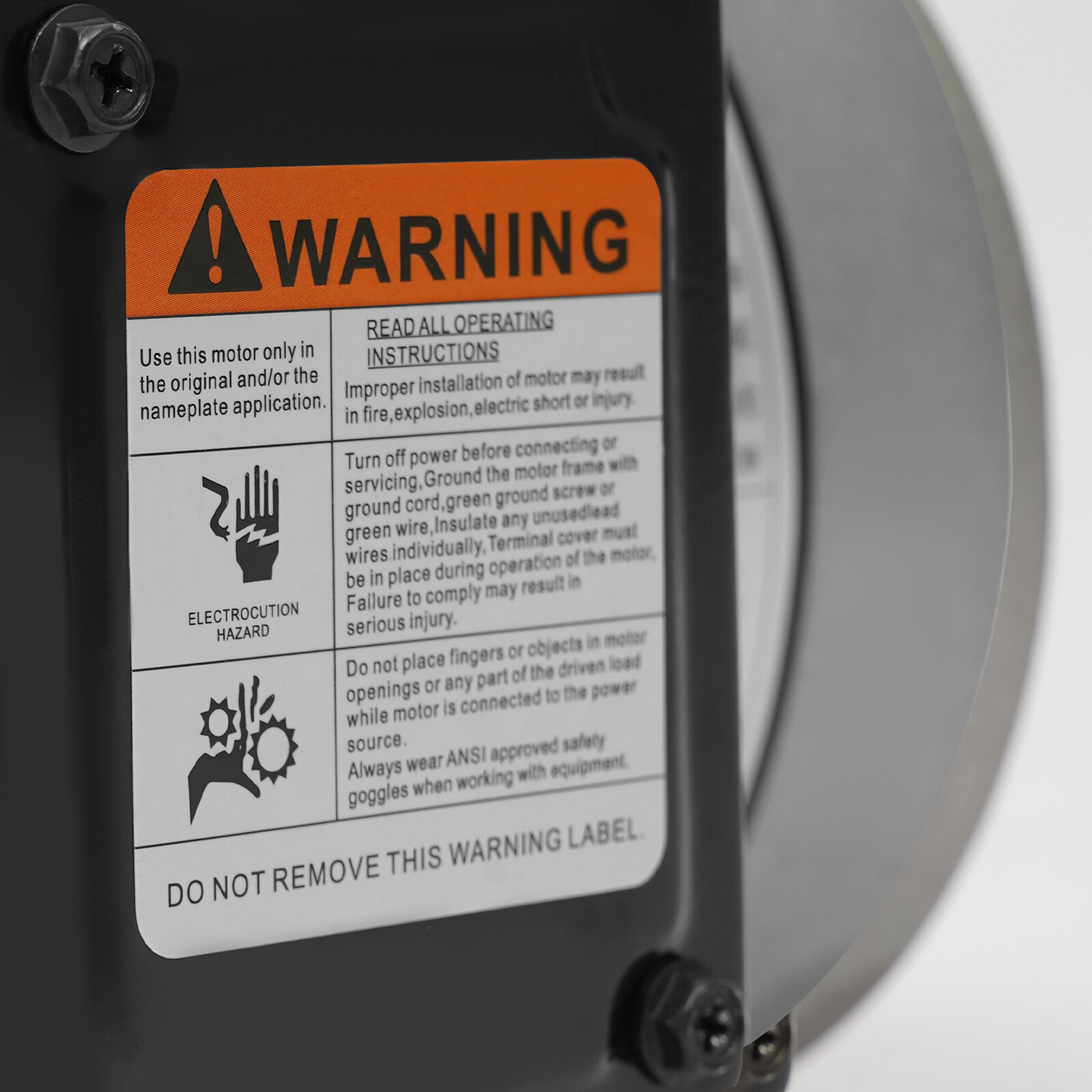 1800rpm 1.5HP Electric Motor Three Phase Induction Motor Reversible 230V 460V