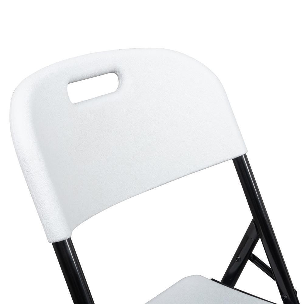 4Pcs Plastic Folding Chairs Stackable Garden Patio Wedding Party Chair White