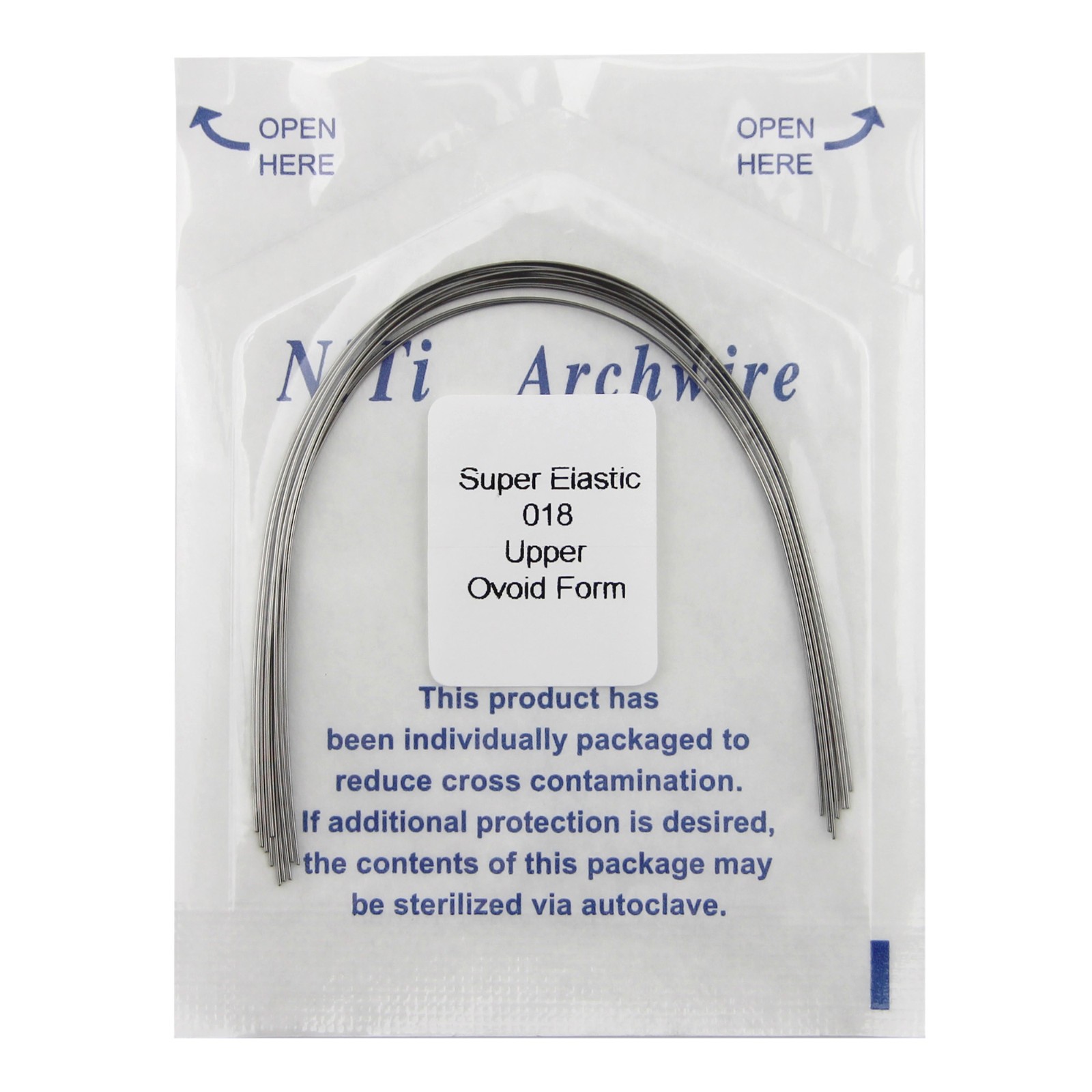 100PCS Dental Orthodontic Arch Wire Niti Round Ovoid Upper Lower 012 014 016 018