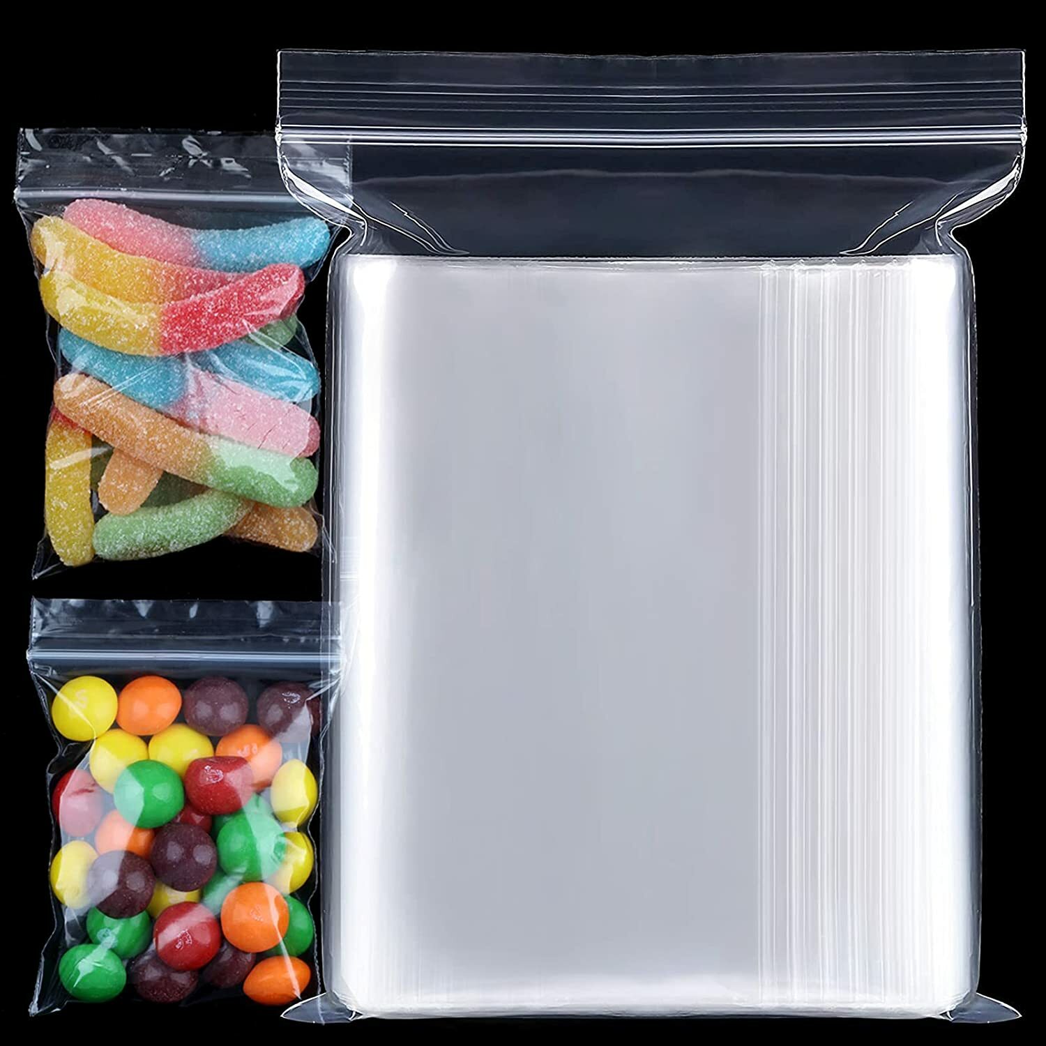 Clear Reclosable Plastic 2-Mil Ziplock Bags Poly Jewelry Zipper Baggies(1.5″x2″)