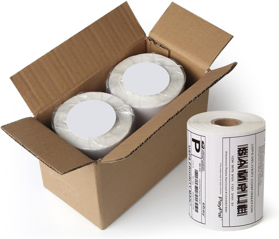 [2 Rolls, 440 Labels] 4”X 6” Postage Thermal Shipping Labels 4X6 Thermal Labels