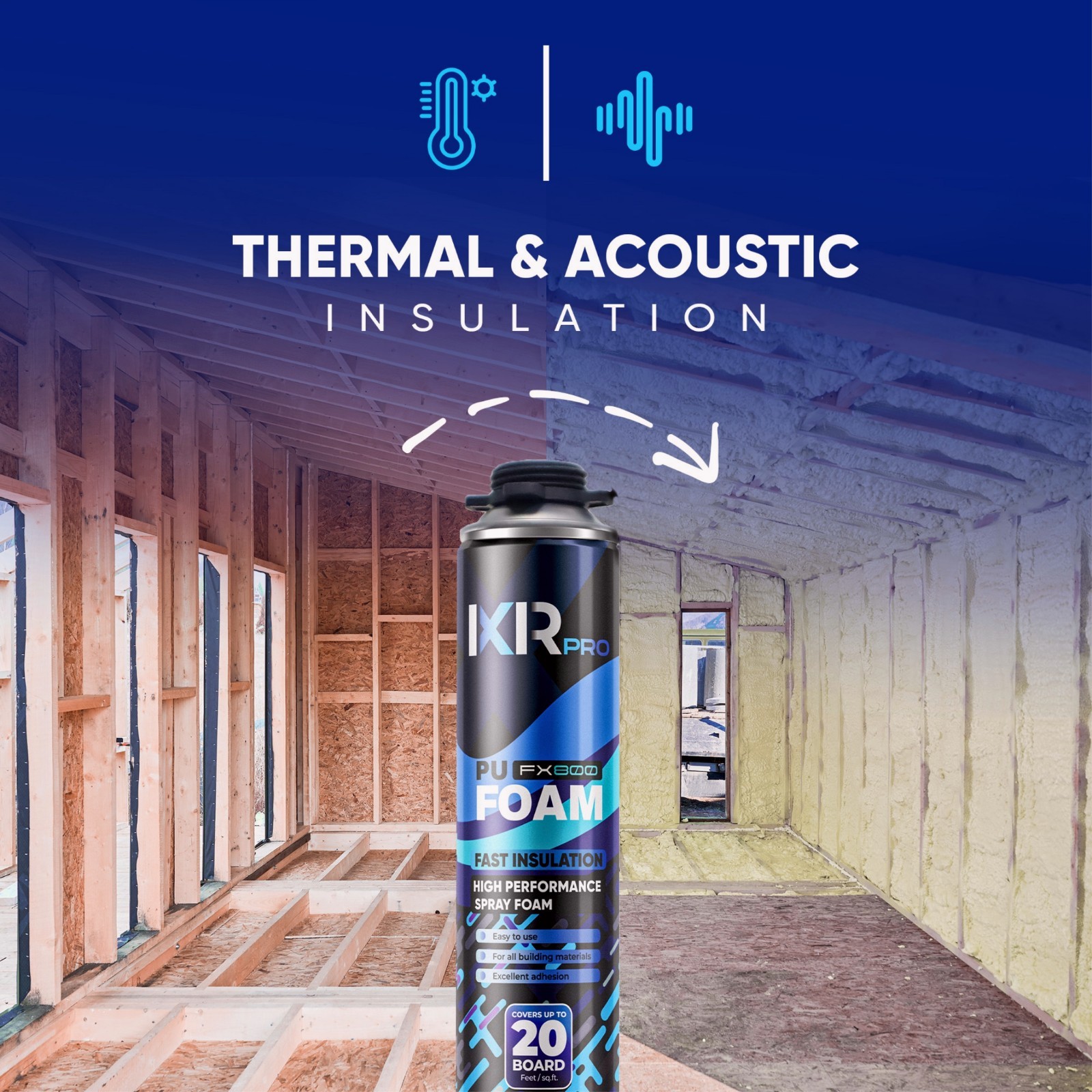 Spray Foam Insulation Can (23.1 oz. (655 g)) Expanding Foam Sealant