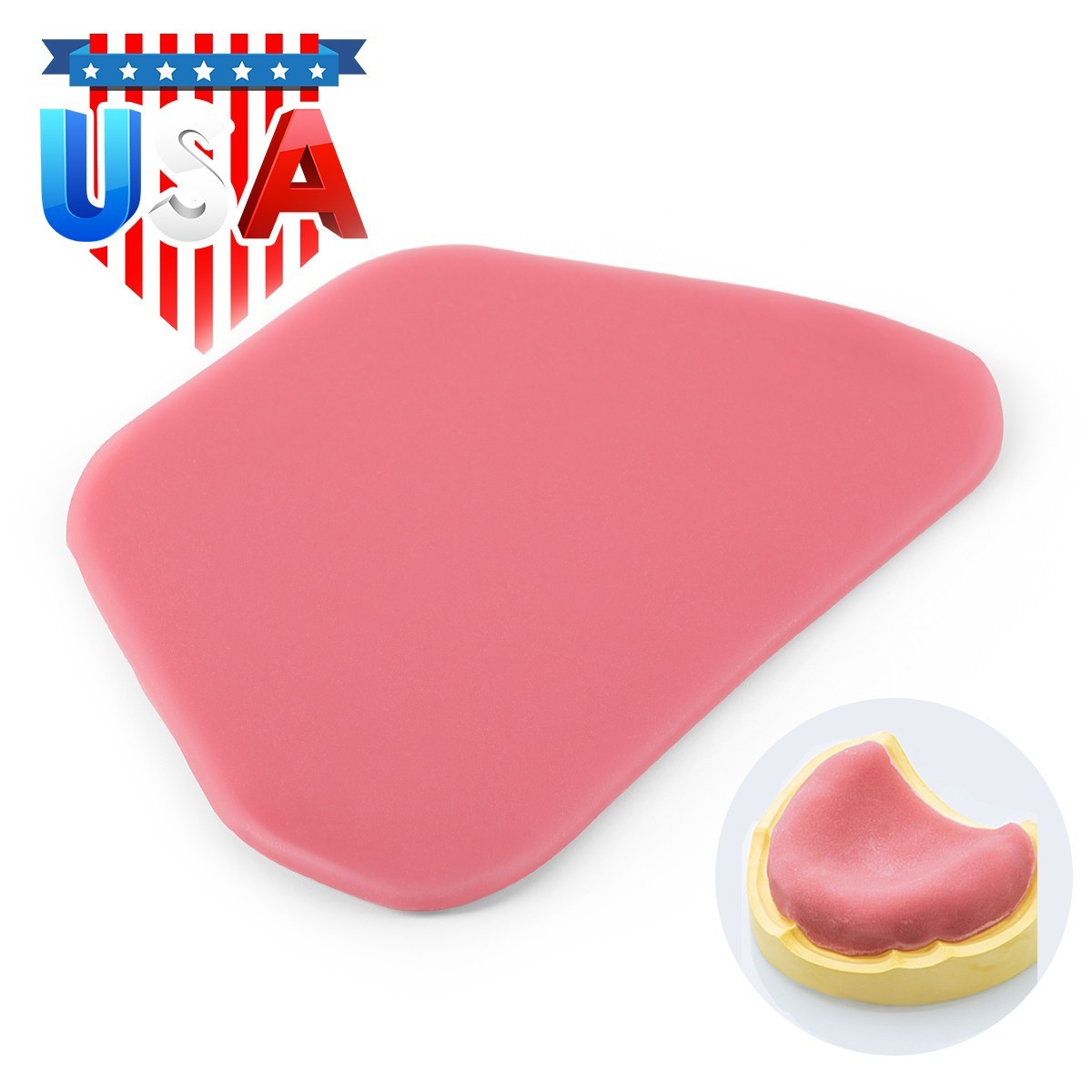 AZDENT Dental Light Cure Custom Tray Material – Pink – 2mm – 50 Pcs/Box FDA CE