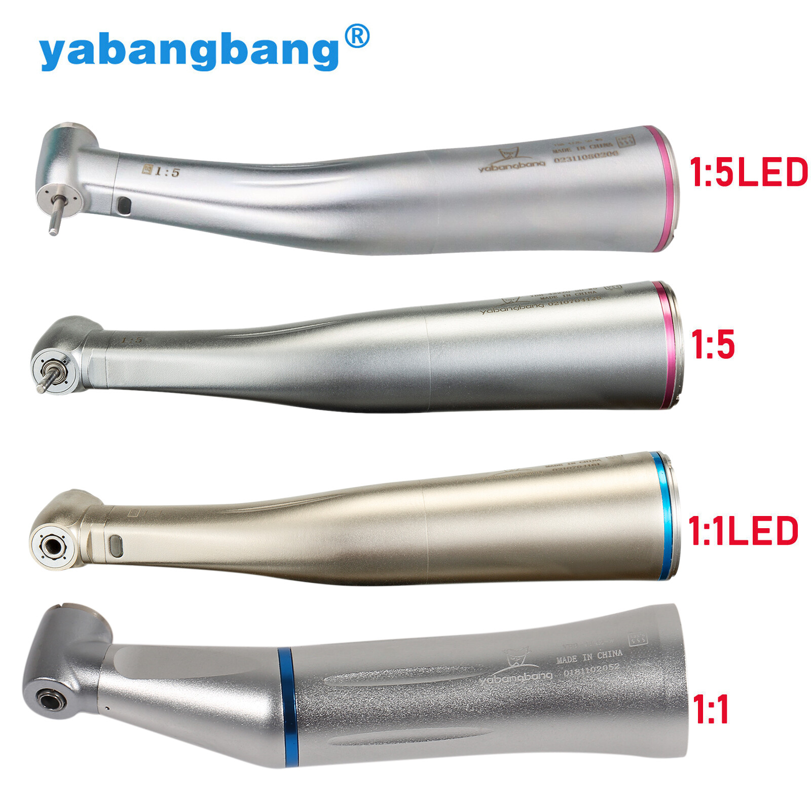 SANDENT 1:5 1:1 Electric LED Contra Angle /1:1 20:1 LED Fiber Optic Handpiece