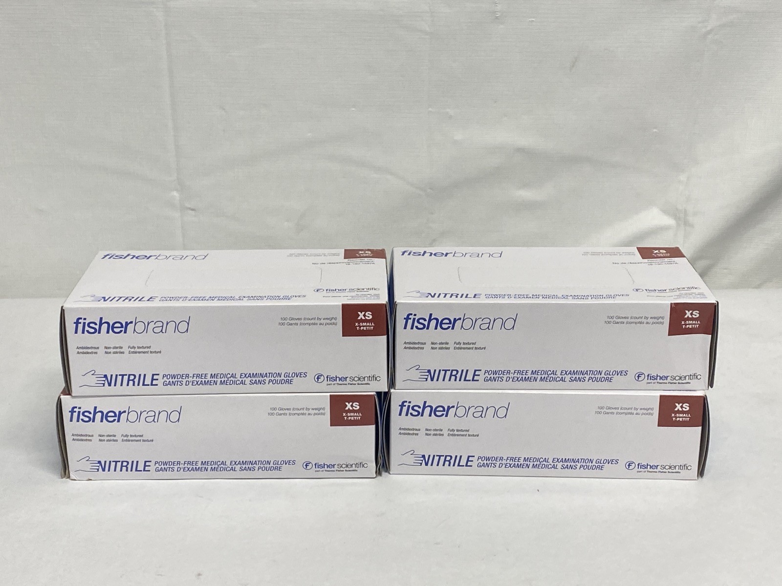 (400) FISHERBRAND Disposable Nitrile Exam Gloves – XSmall Blue 19-130-1597A
