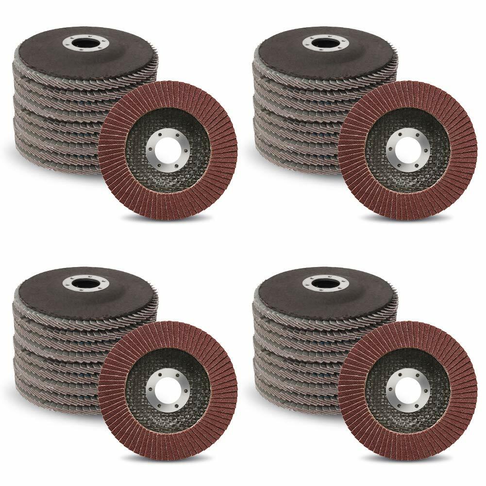 40x Flap Disc 4.5″ 4-1/2 40 60 80 120 Grit Angle Grinder Sanding Grinding Wheels