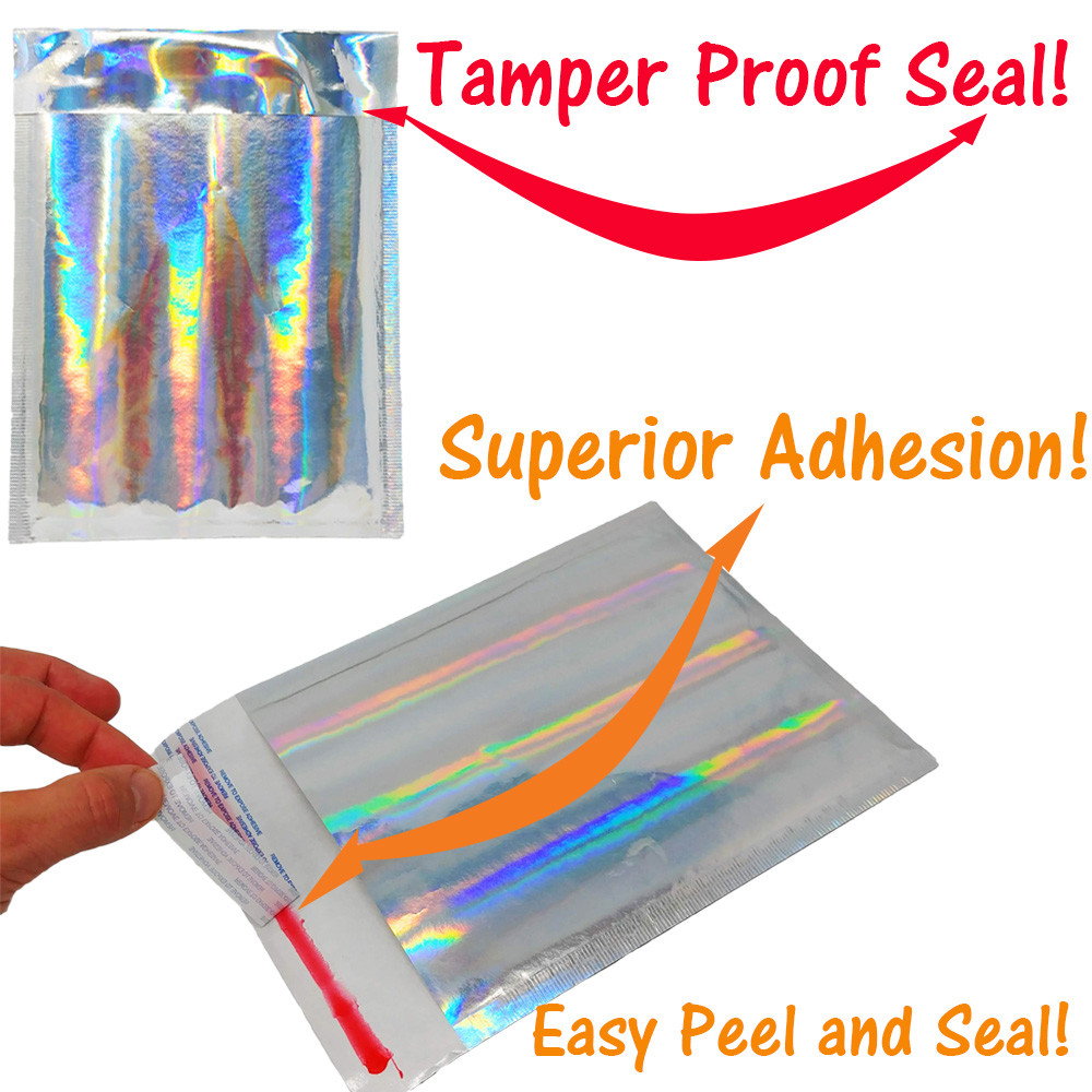 6×10 Cobalt Blue Pink & Hologram Metallic Bubble Mailers Shipping 6×9 Envelopes