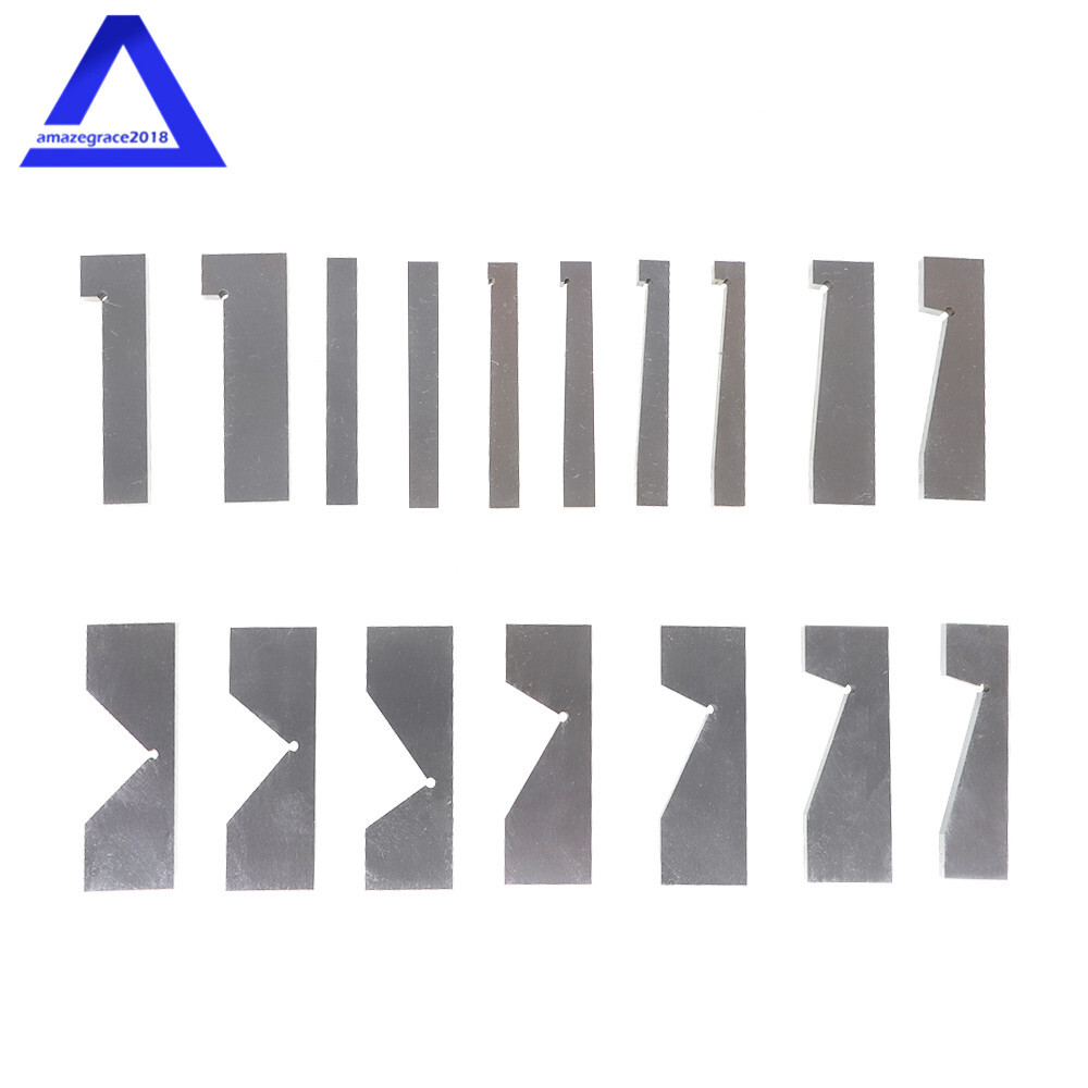 17 Pack 1/4 to 45 Degree Hardened Steel Angle Block Set Accuracy .0003″