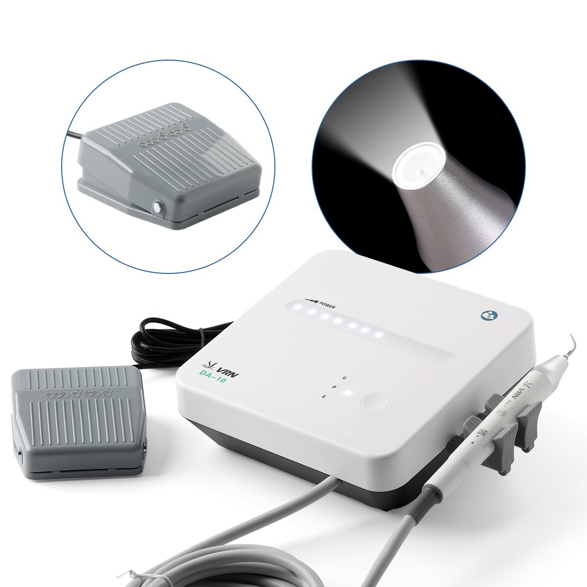 VRN-DA10 LED Dental Ultrasonic Piezo Scaler Handpiece+Detachable Handpiece+Tips
