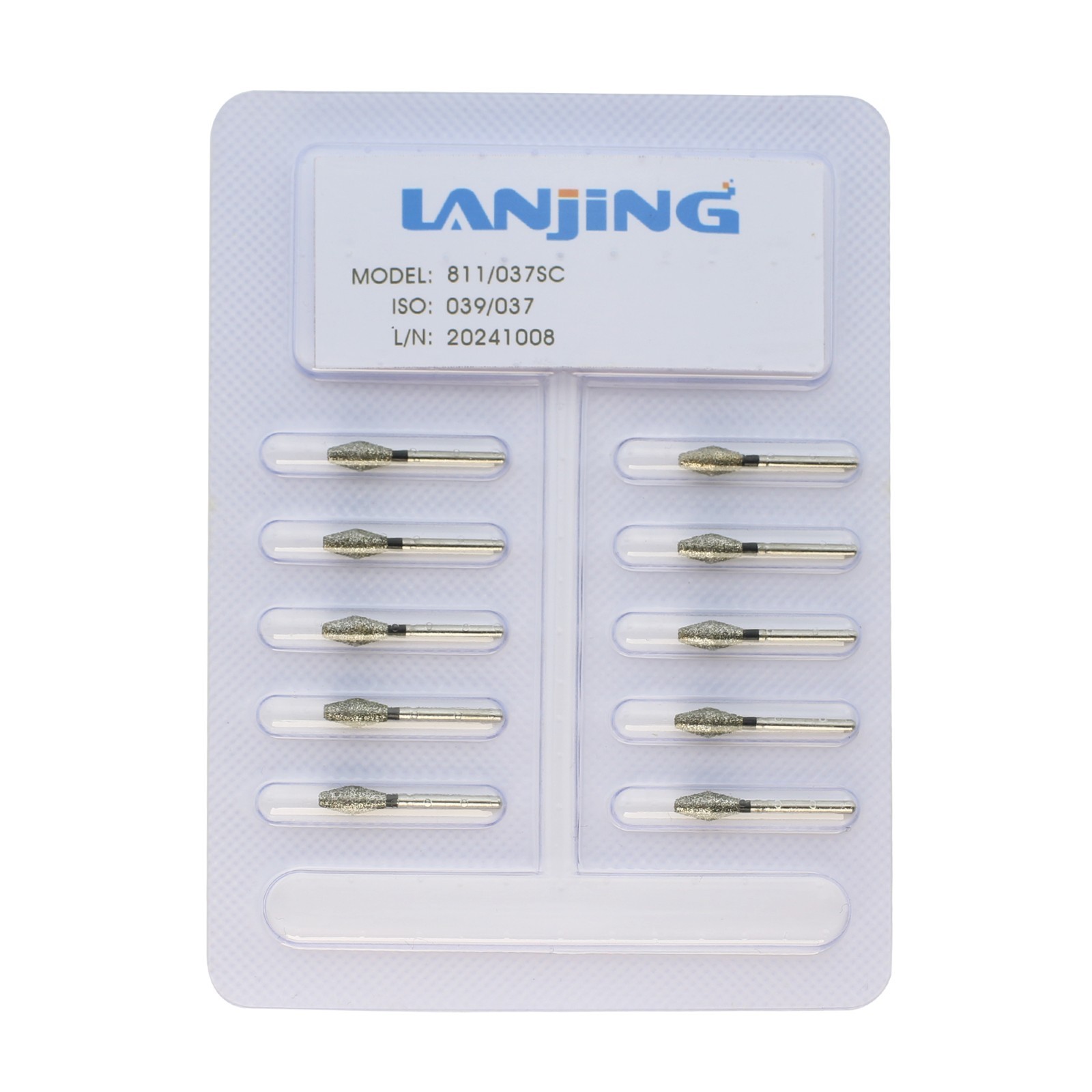 Dental Barrel Diamond Burs Super Coarse FG High Speed 811/037SC Friction Grip