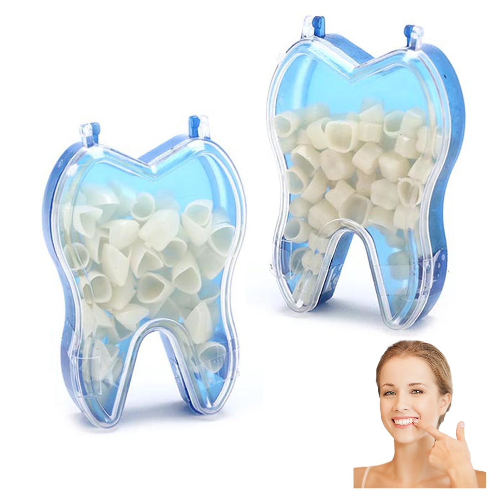 YAFIYGI 100 PCS Temporary Crowns for Teeth 1 Count (Pack of 100), White